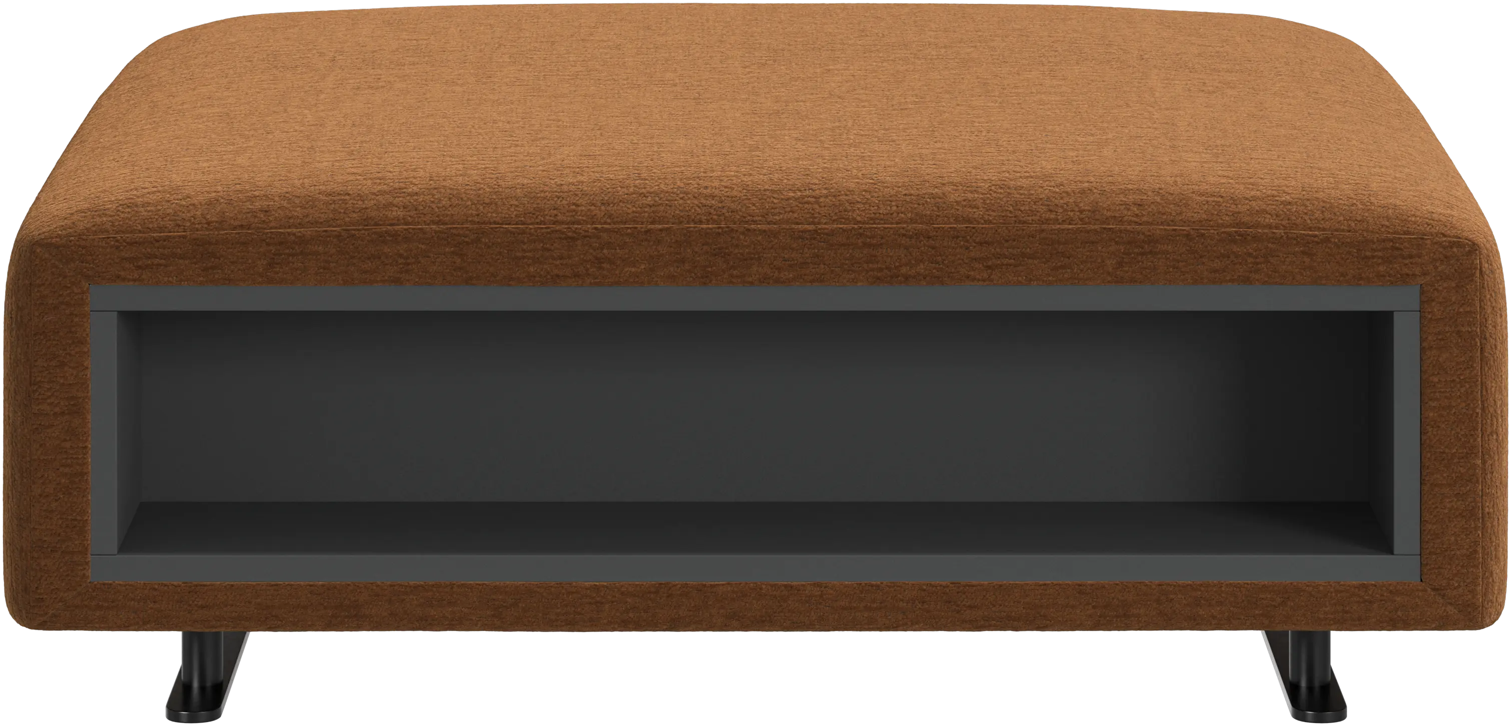 Hampton footstool with storage left and right sides