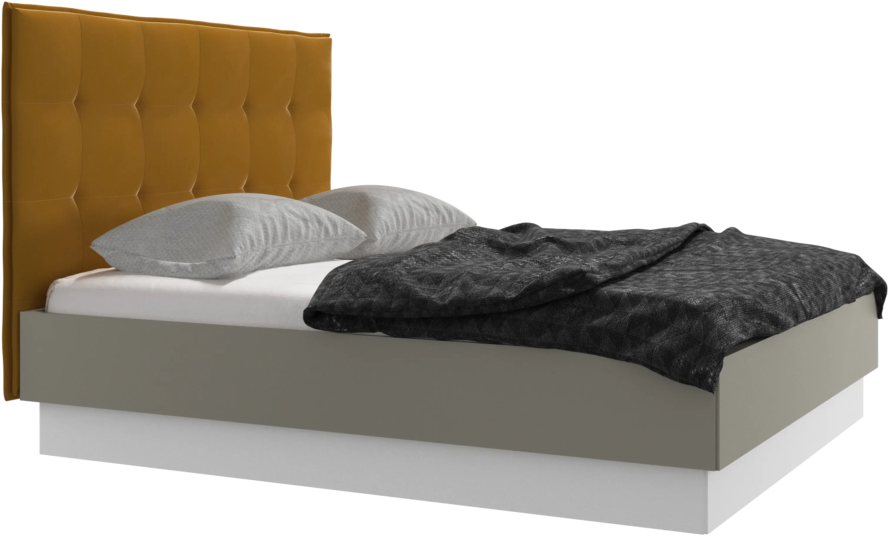 Lugano storage bed with lift-up frame and slats, excl. mattress