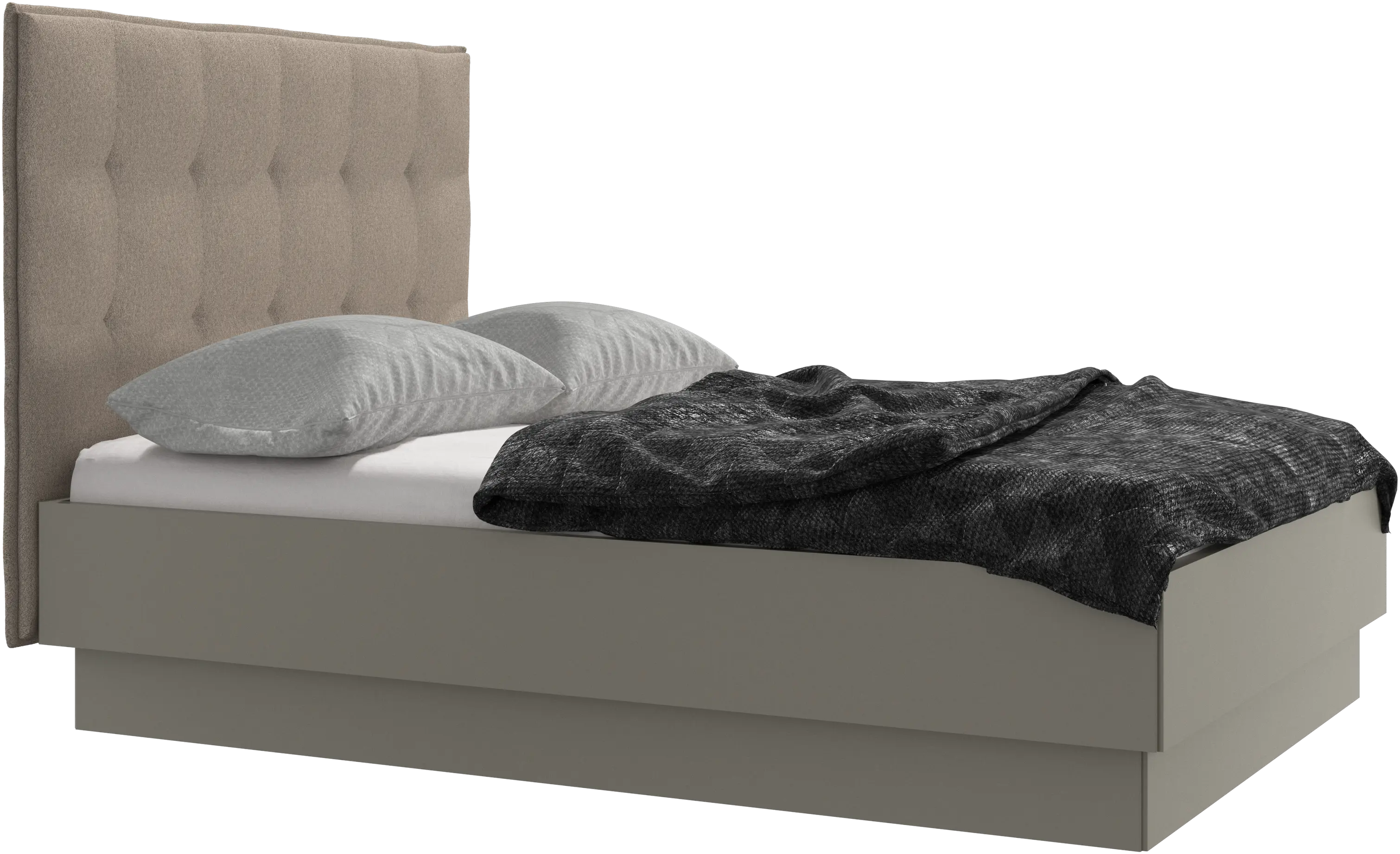 Lugano storage bed with lift-up frame and slats, excl. mattress