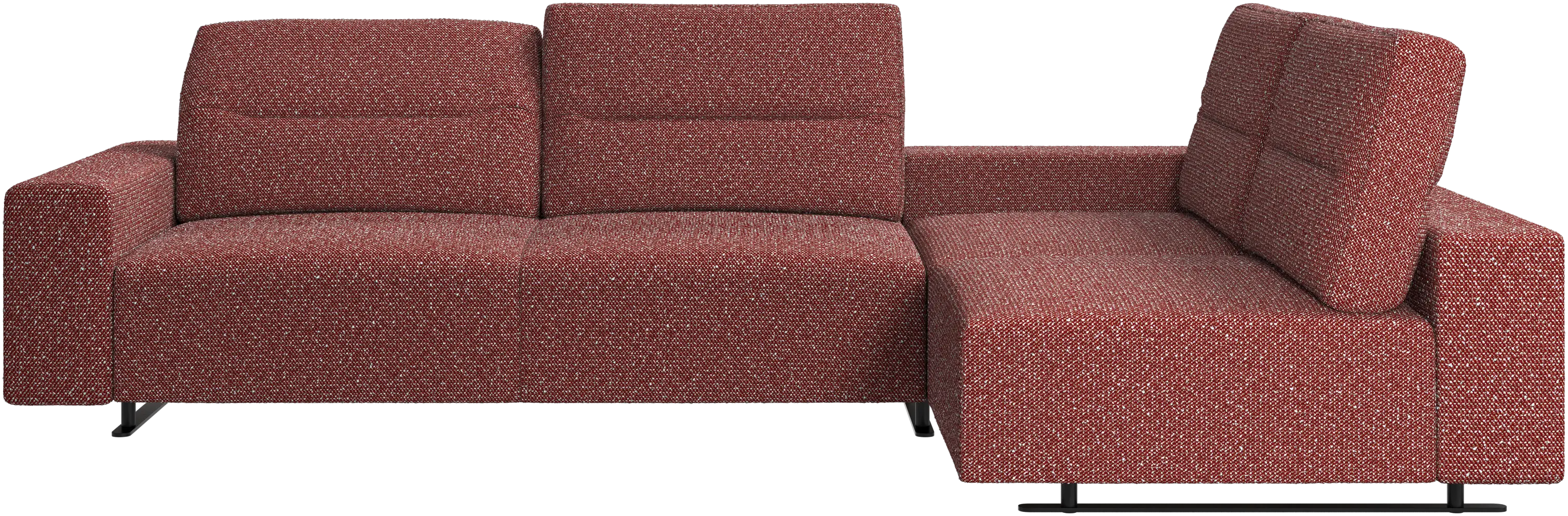 Hampton corner sofa with adjustable back and storage on left side