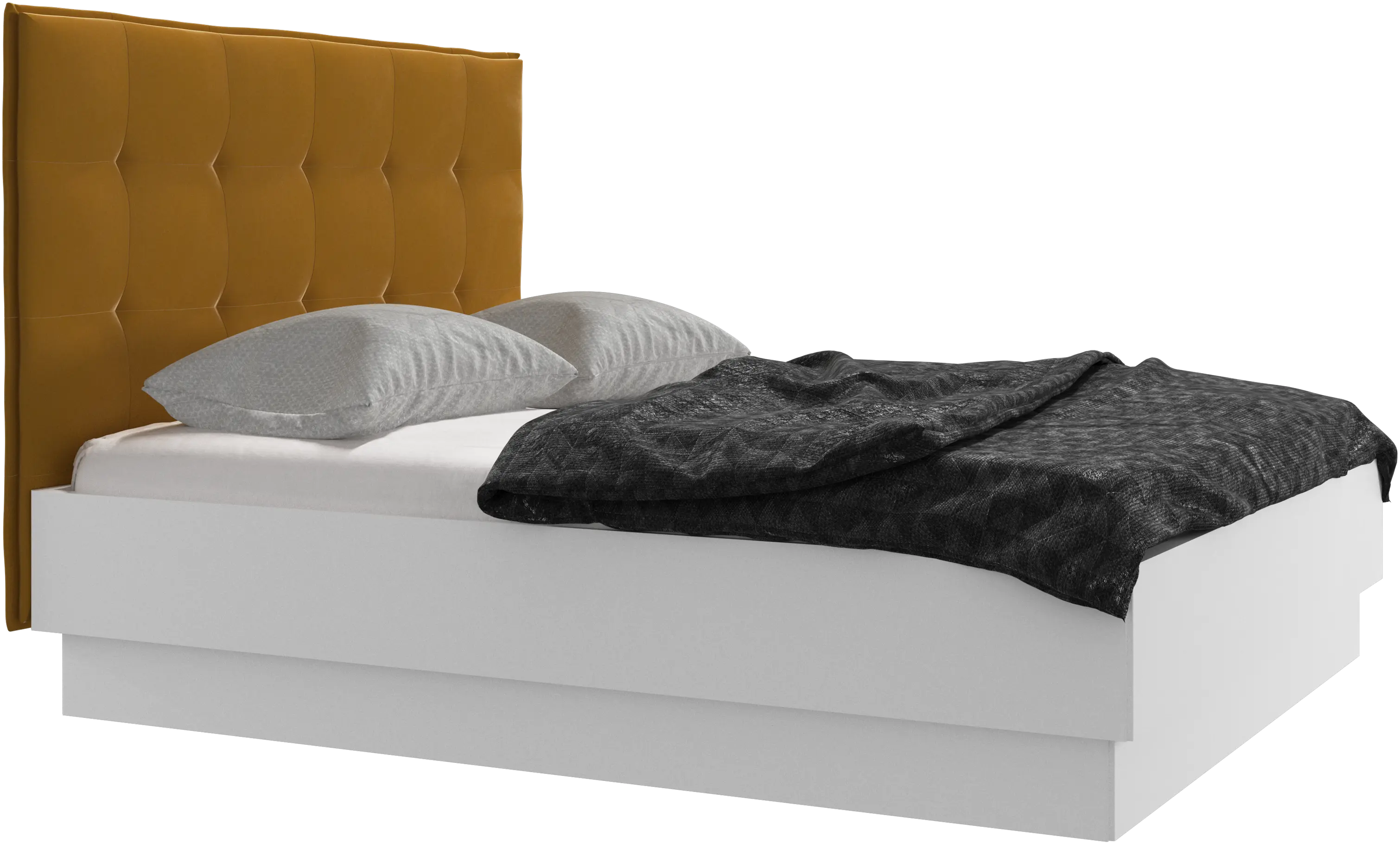 Lugano storage bed with lift-up frame and slats, excl. mattress