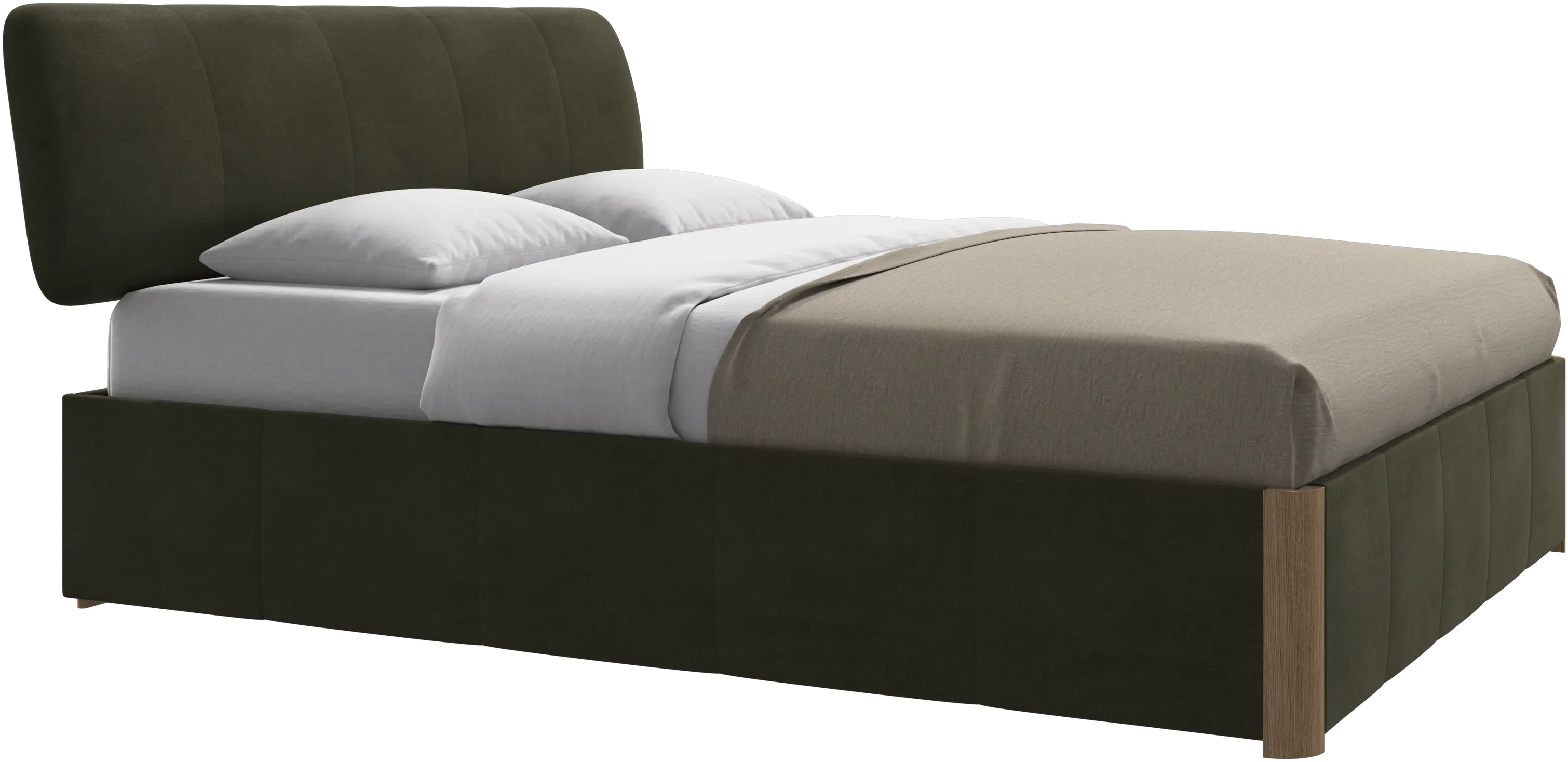 Element bed, bed-mounted headboard, with slats, excl. mattress