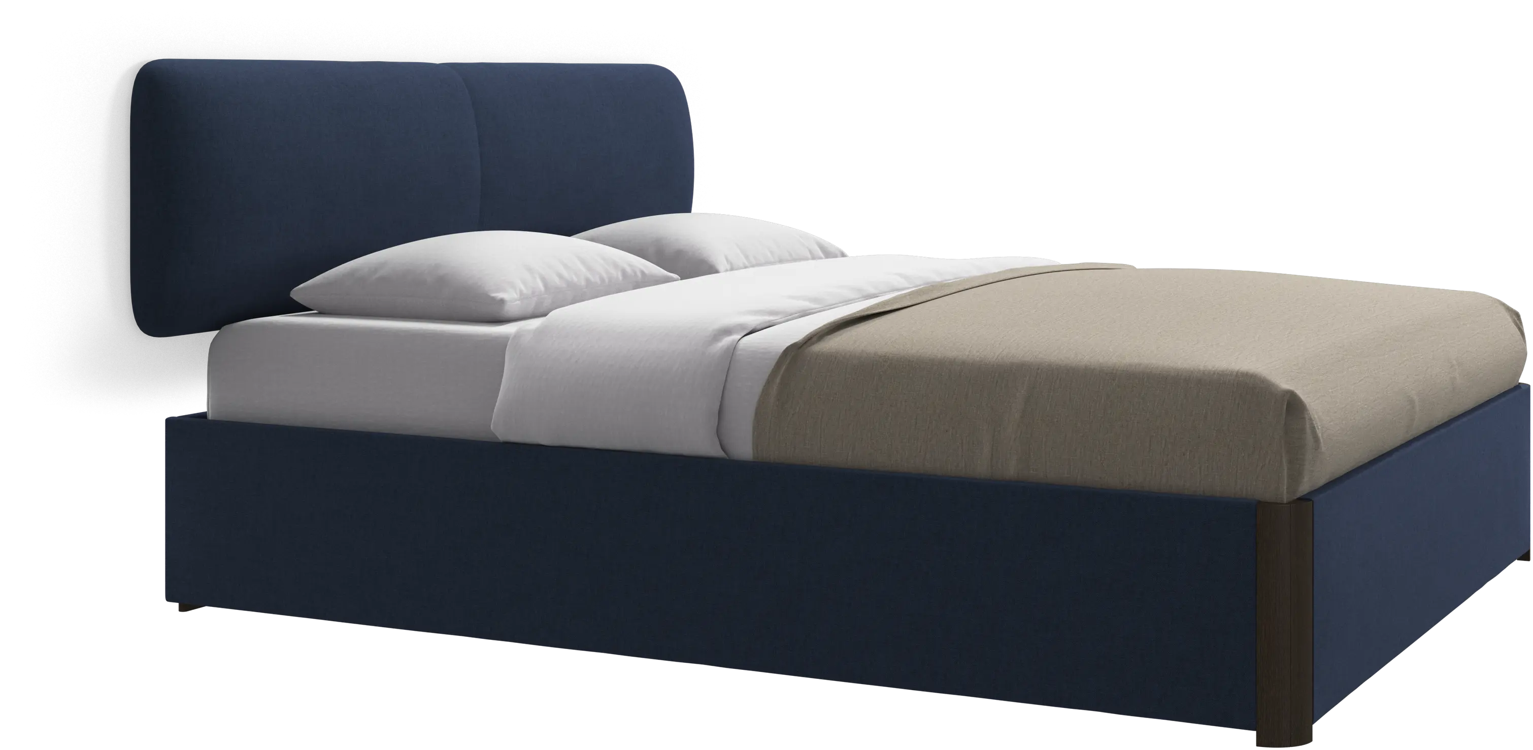 Element bed, wall-mounted headboard, with slats, excl. mattress