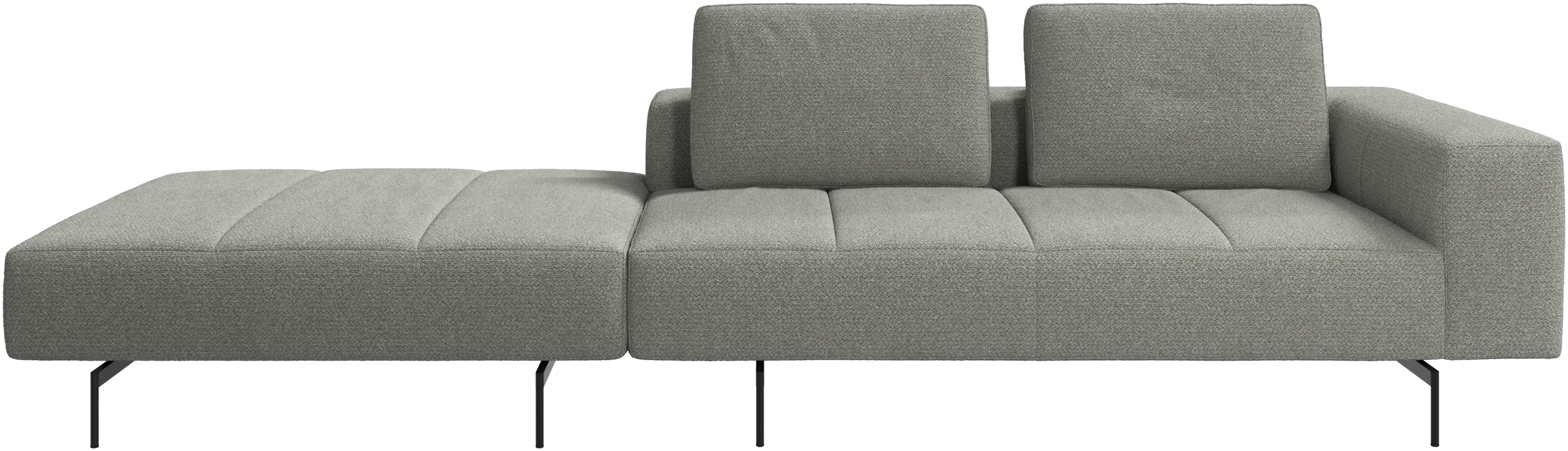 Amsterdam sofa with footstool on left side