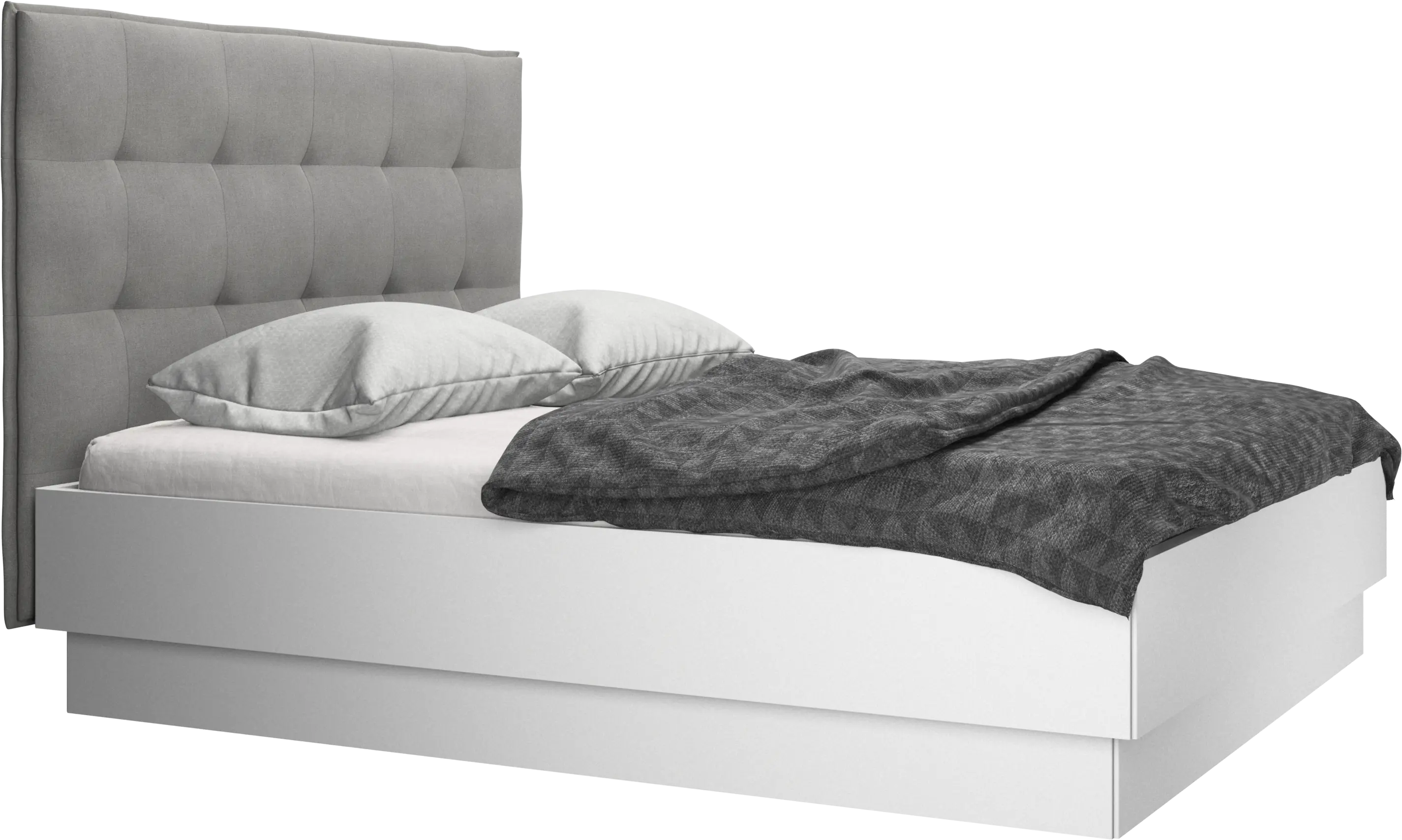 Lugano storage bed with lift-up frame and slats, excl. mattress