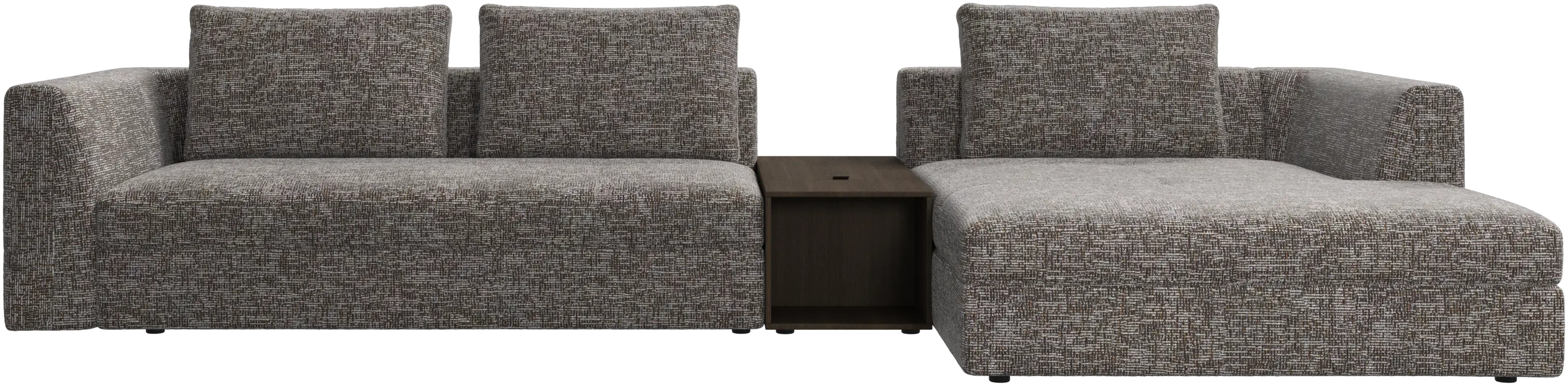 Bergamo chaise longue sofa with storage