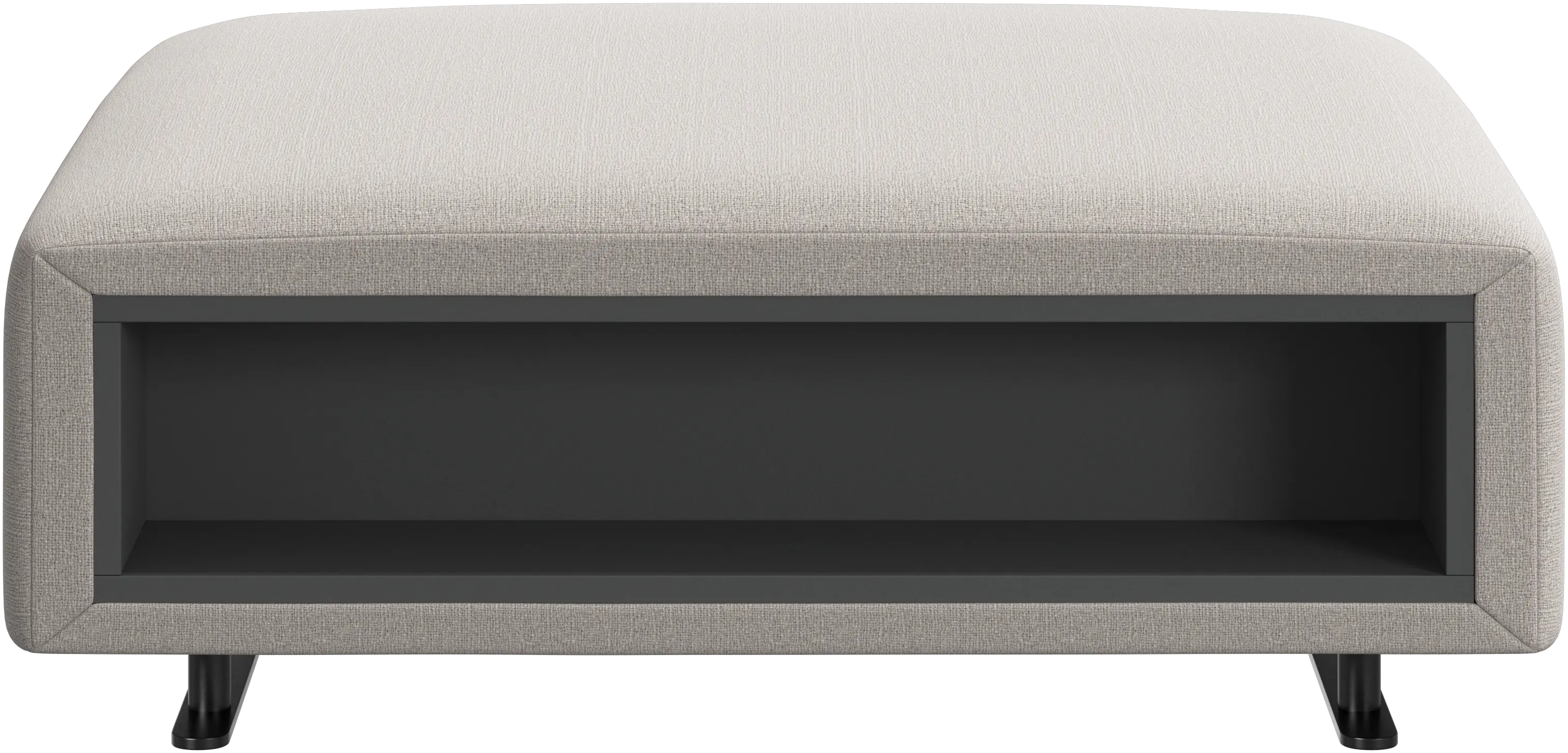 Hampton footstool with storage left and right sides