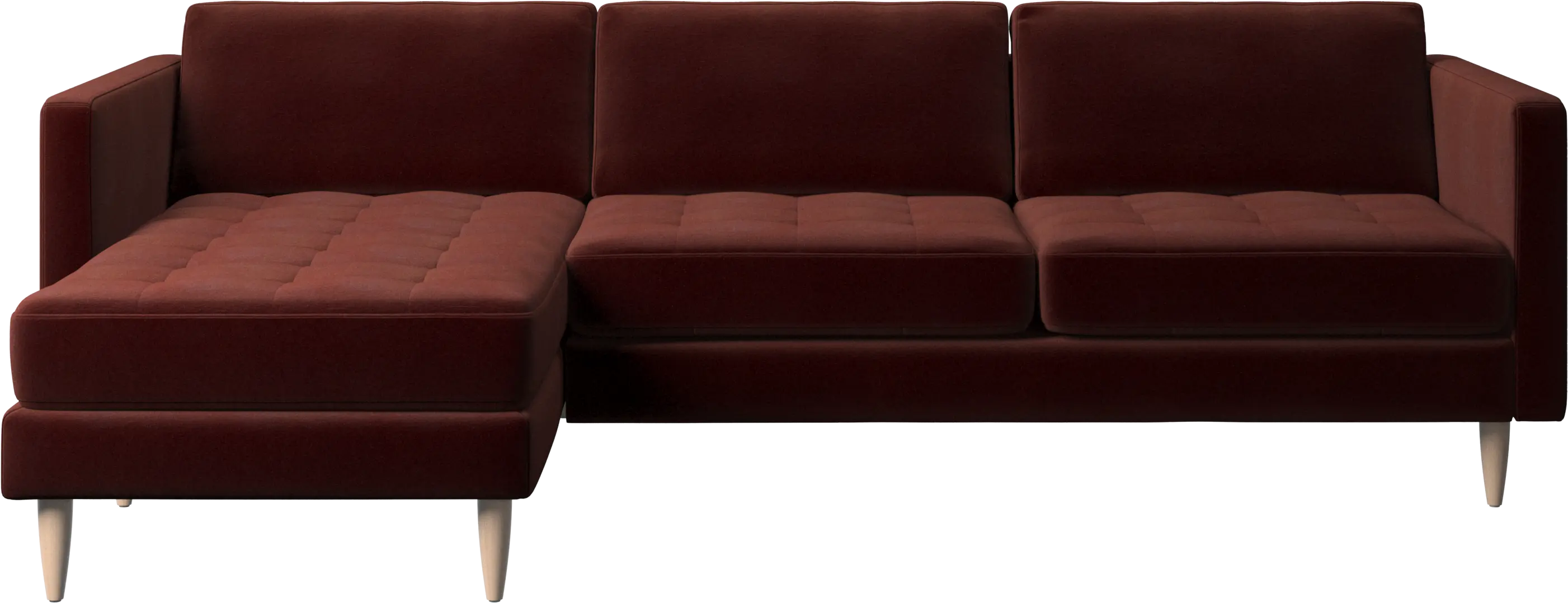 Osaka sofa with resting unit, tufted seat