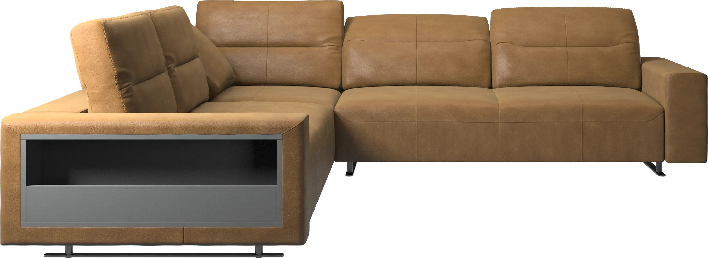 Hampton corner sofa with adjustable back and storage