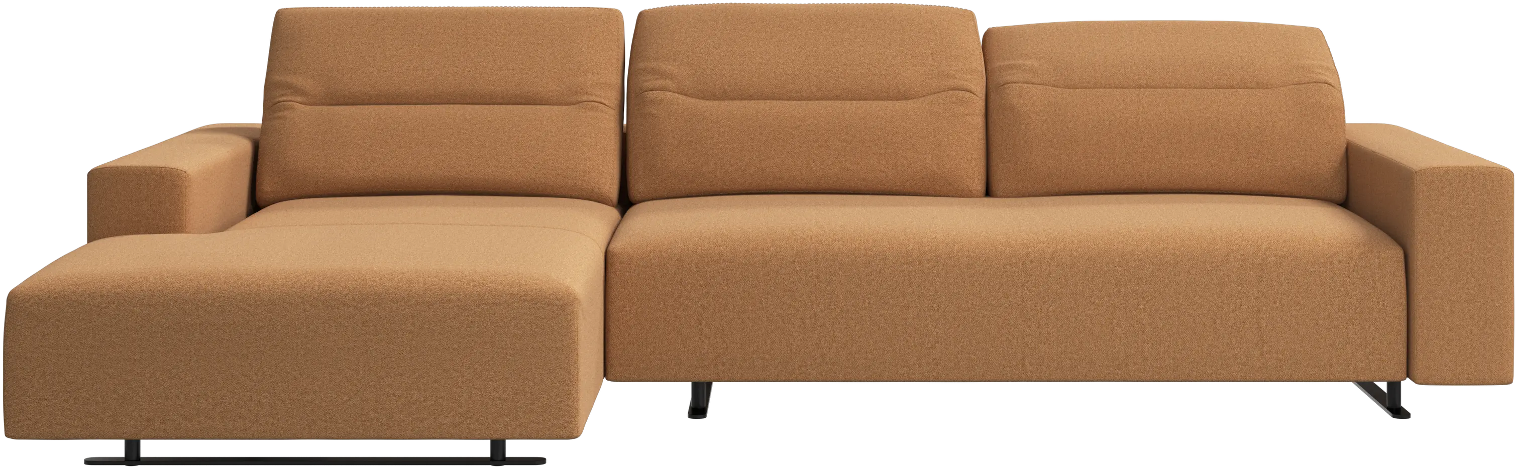 Hampton sofa with adjustable back, resting unit and storage both sides