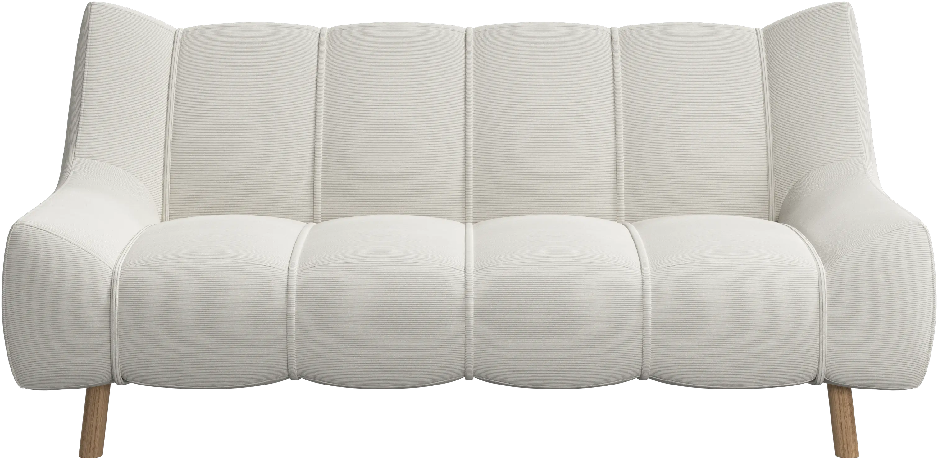 Canapé 2 places Nawabari, jambe en bois