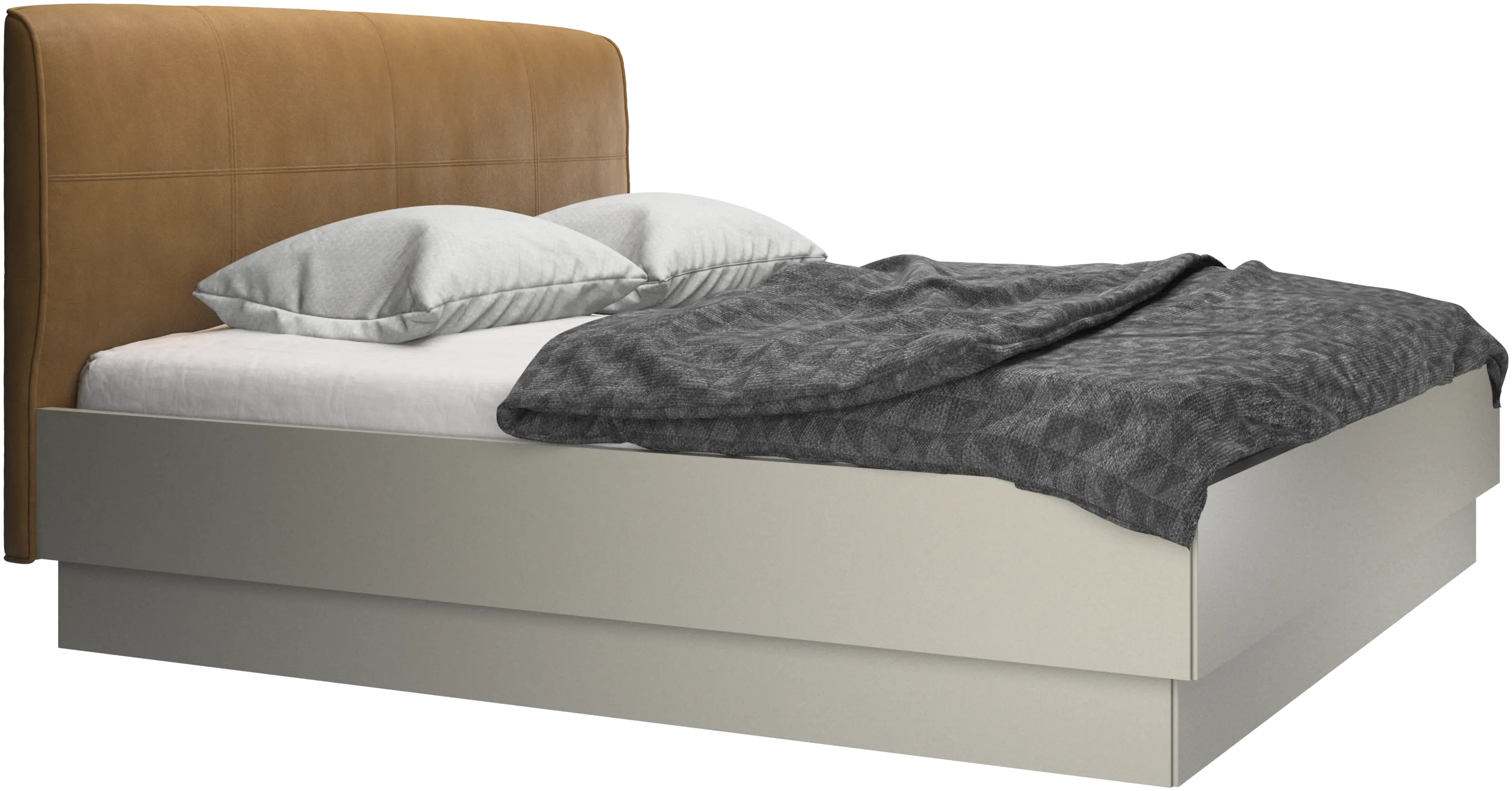 Houston, gepolstertes bett mit stauraum