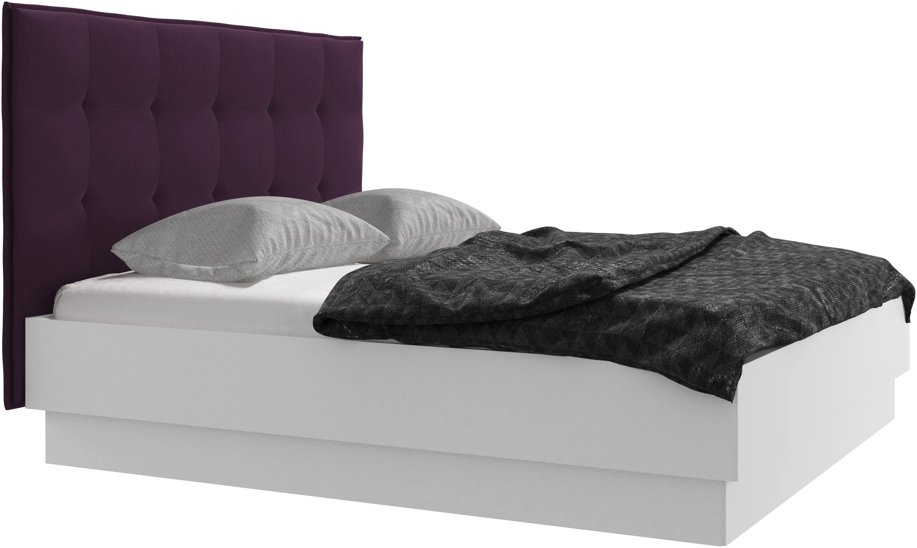 Lugano storage bed with lift-up frame and slats, excl. mattress