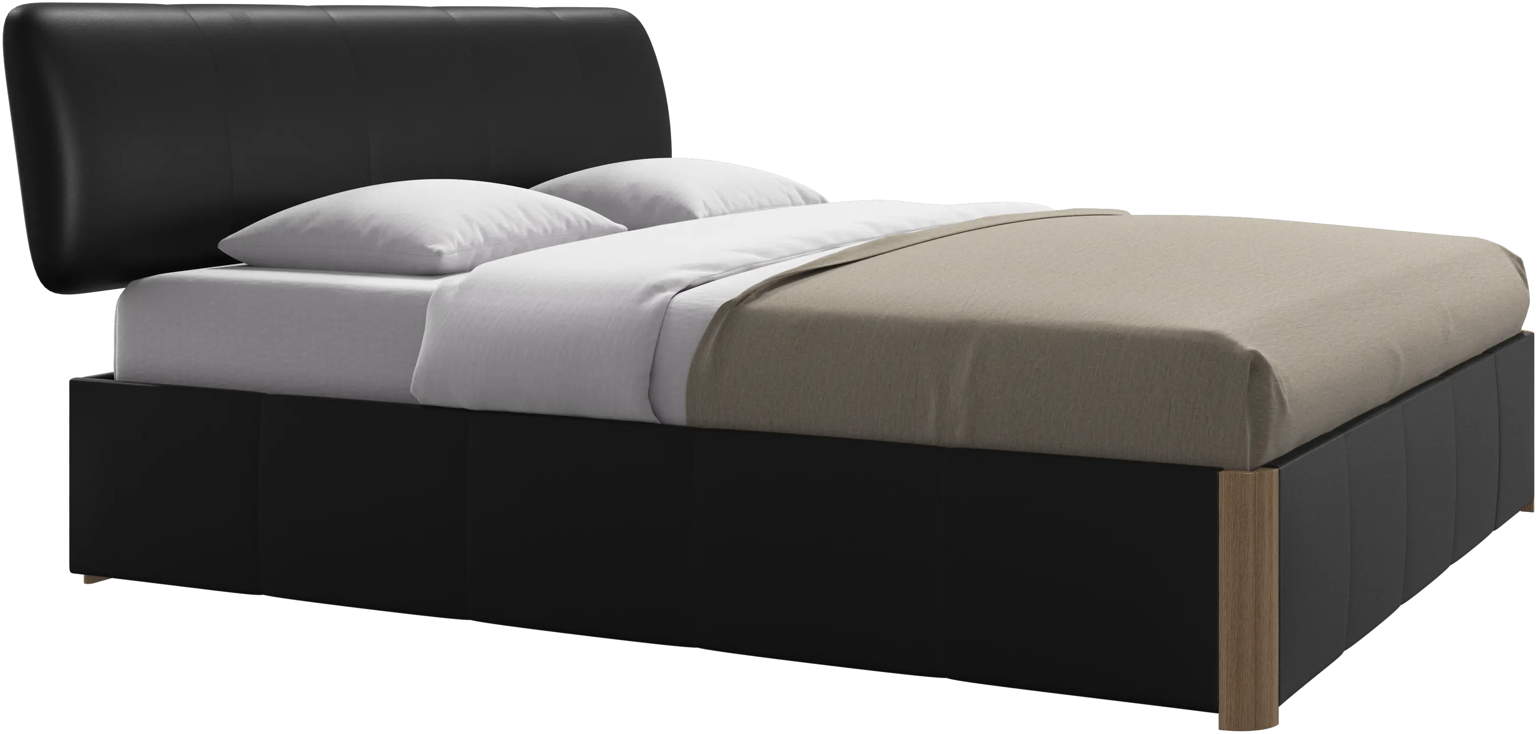 Element bed, bed-mounted headboard, with slats, excl. mattress