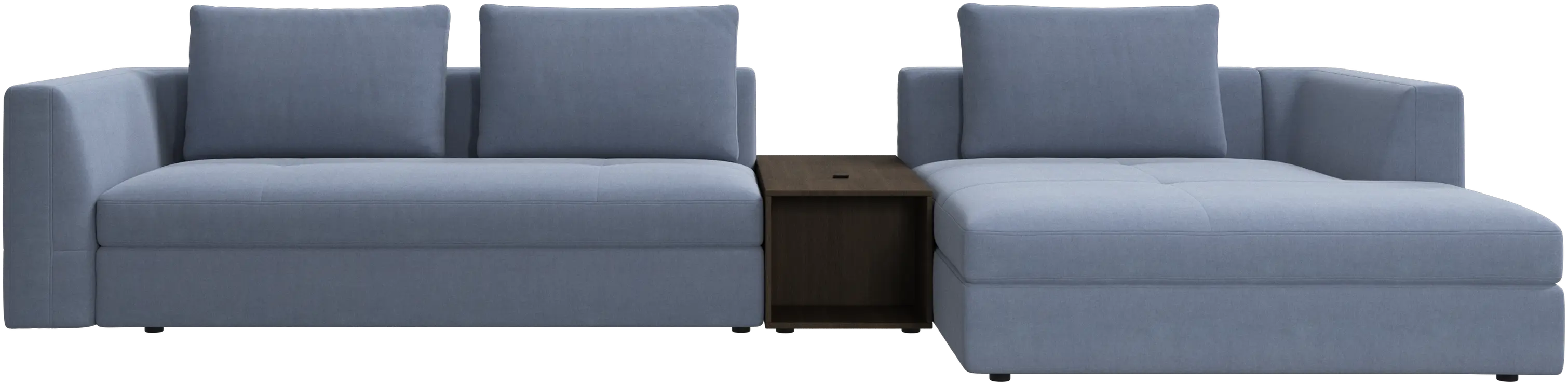 Bergamo chaise longue sofa with storage