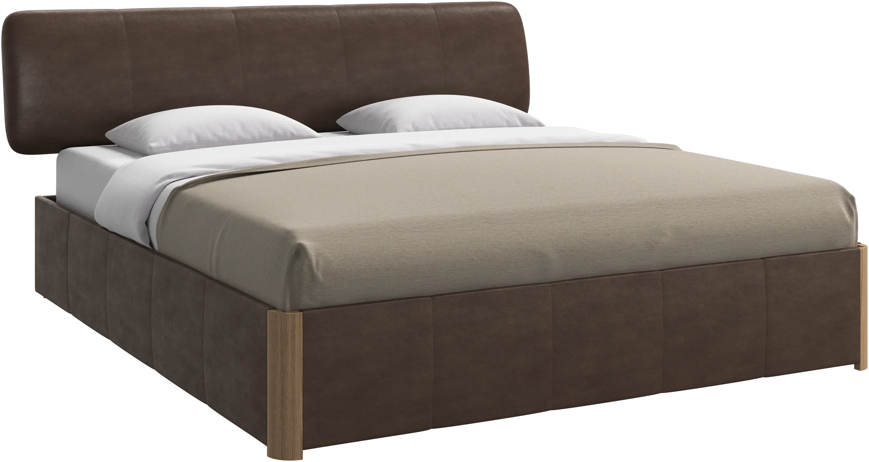 Element bed, bed-mounted headboard, with slats, excl. mattress