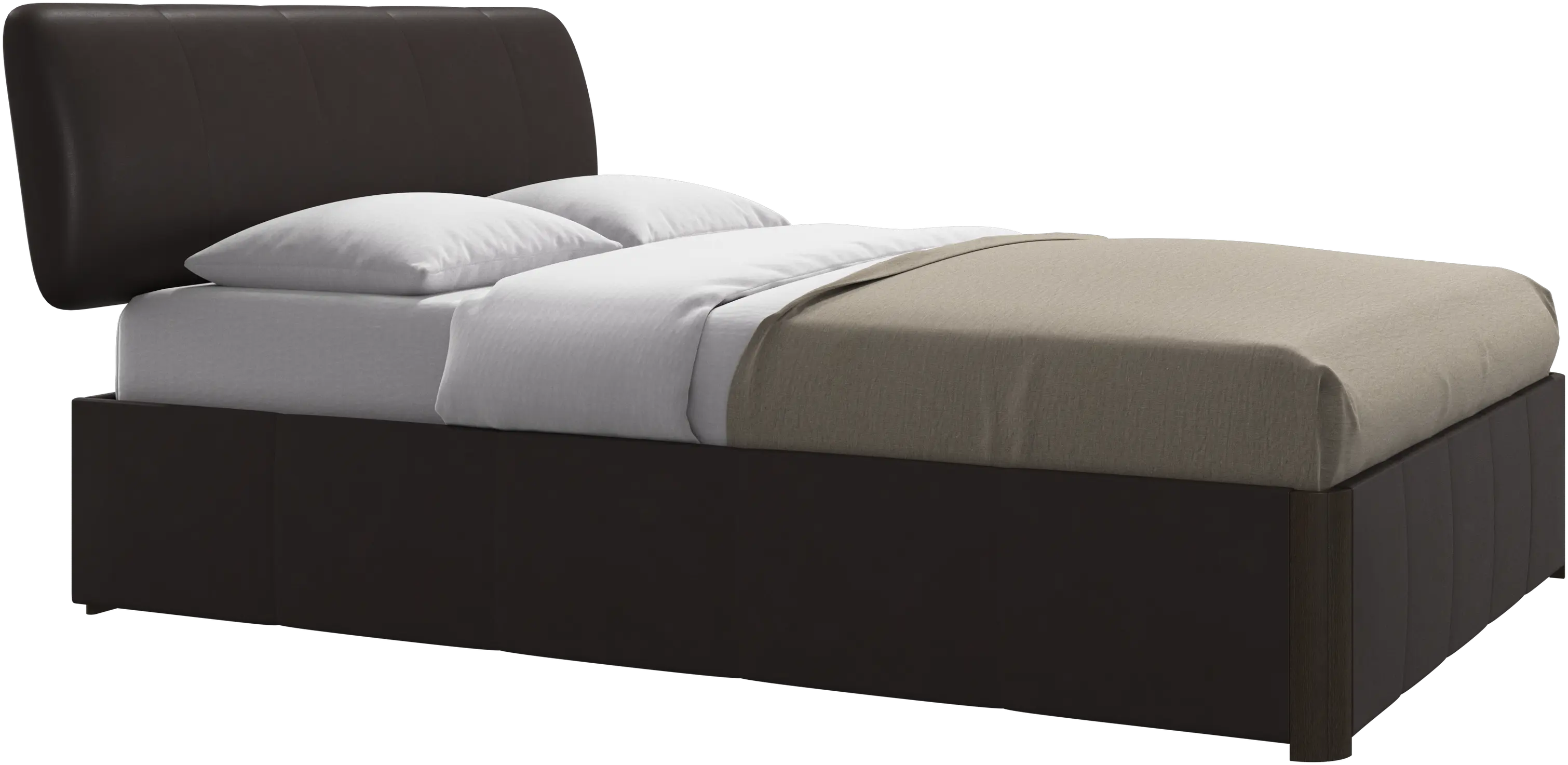 Element bed, bed-mounted headboard, with slats, excl. mattress
