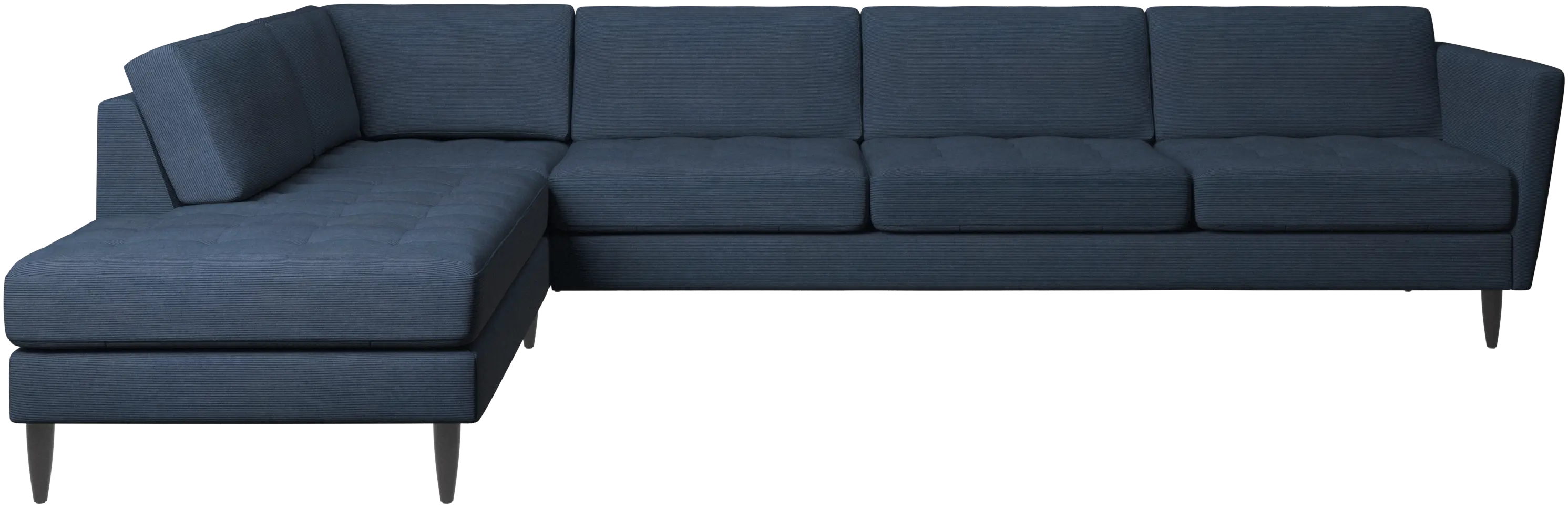 Osaka corner sofa with lounging unit, tufted seat