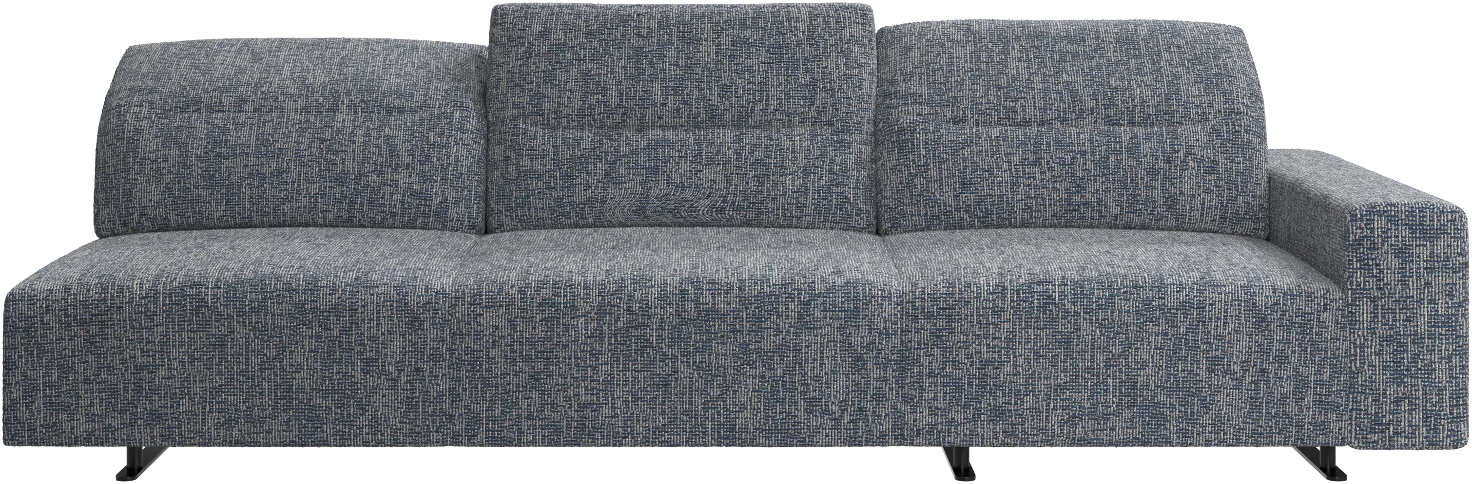 Hampton sofa with adjustable back and storage on the right side