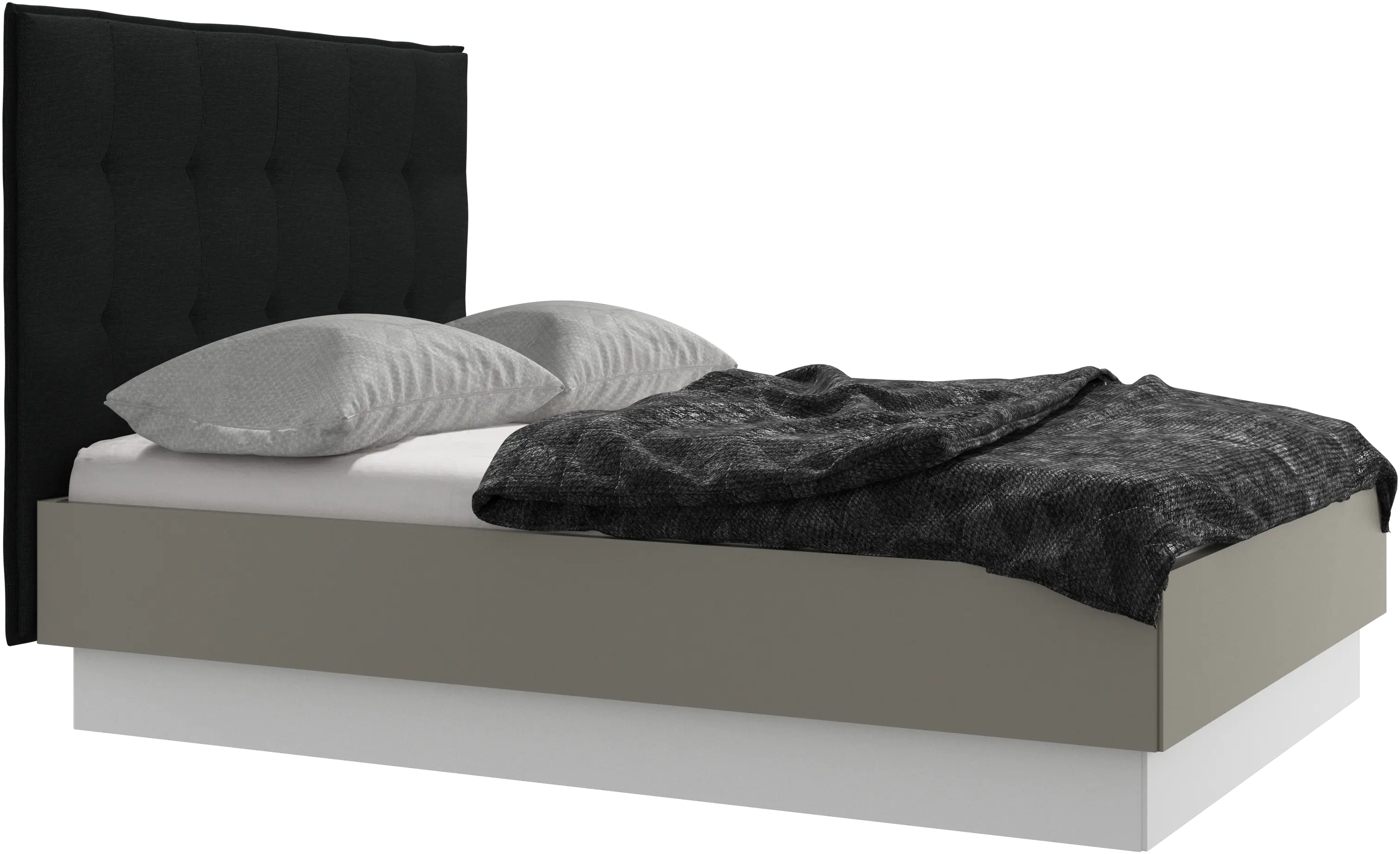 Lugano storage bed with lift-up frame and slats, excl. mattress