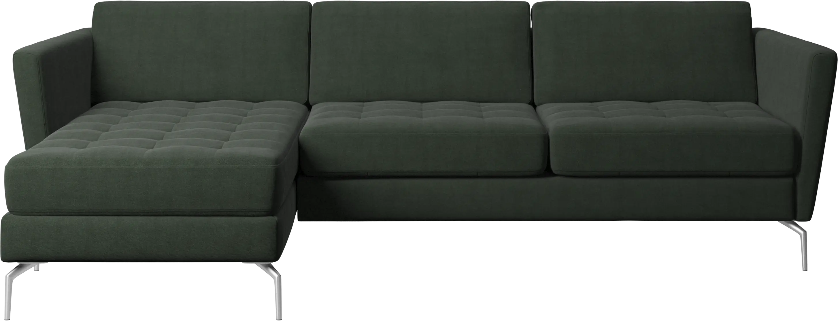 Osaka sofa with resting unit, tufted seat