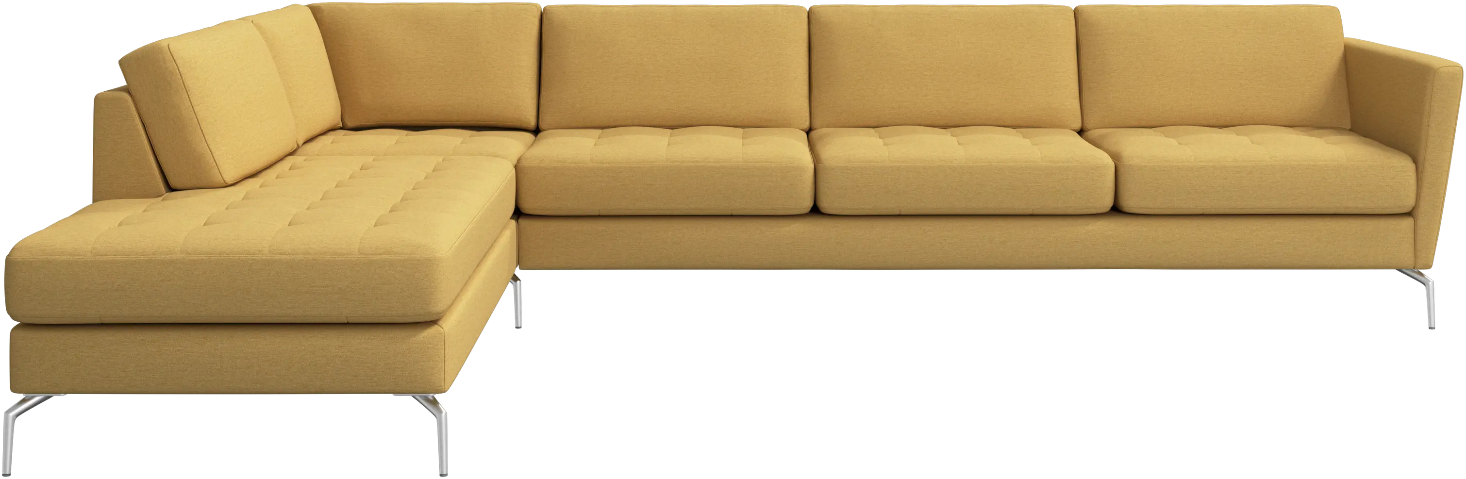 Osaka corner sofa with lounging unit, tufted seat
