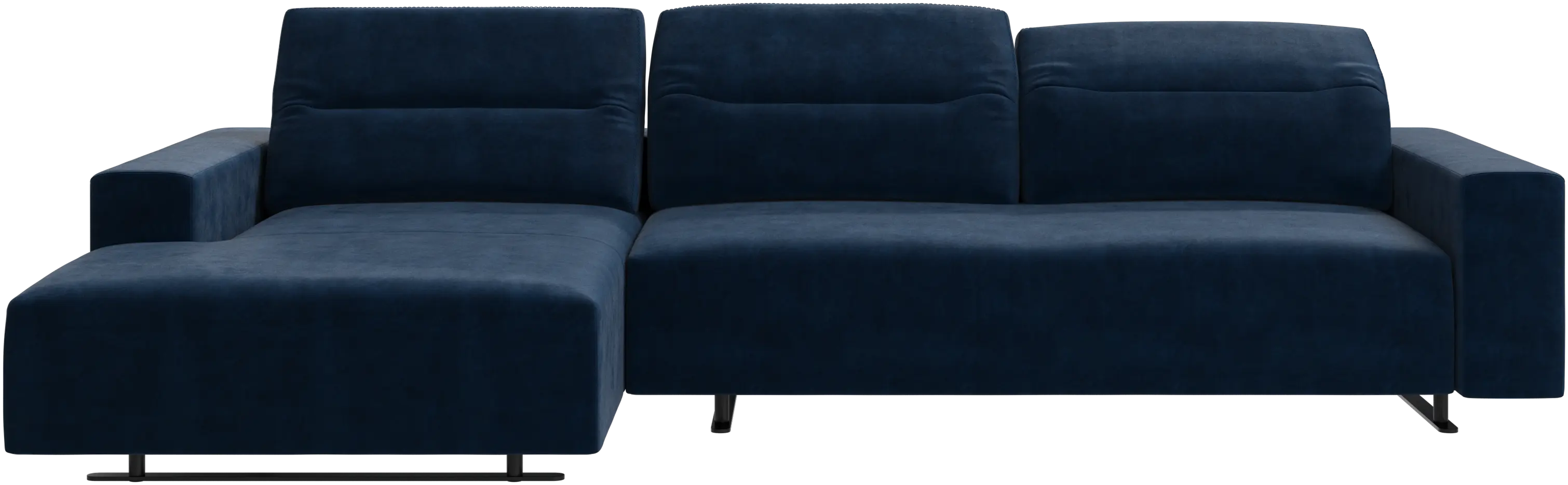 Hampton sofa with adjustable back, resting unit and storage both sides