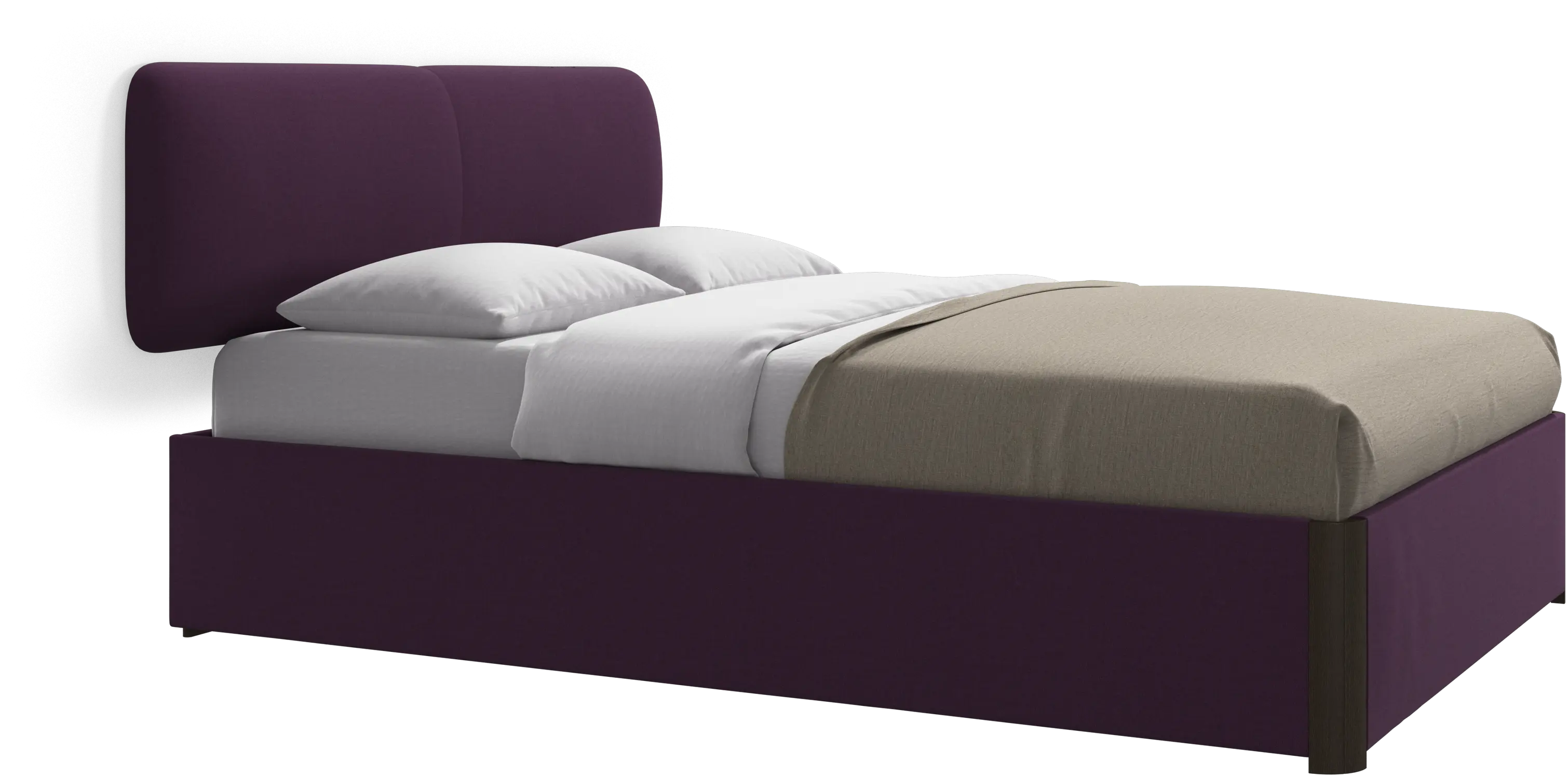 Element bed, wall-mounted headboard, with slats, excl. mattress