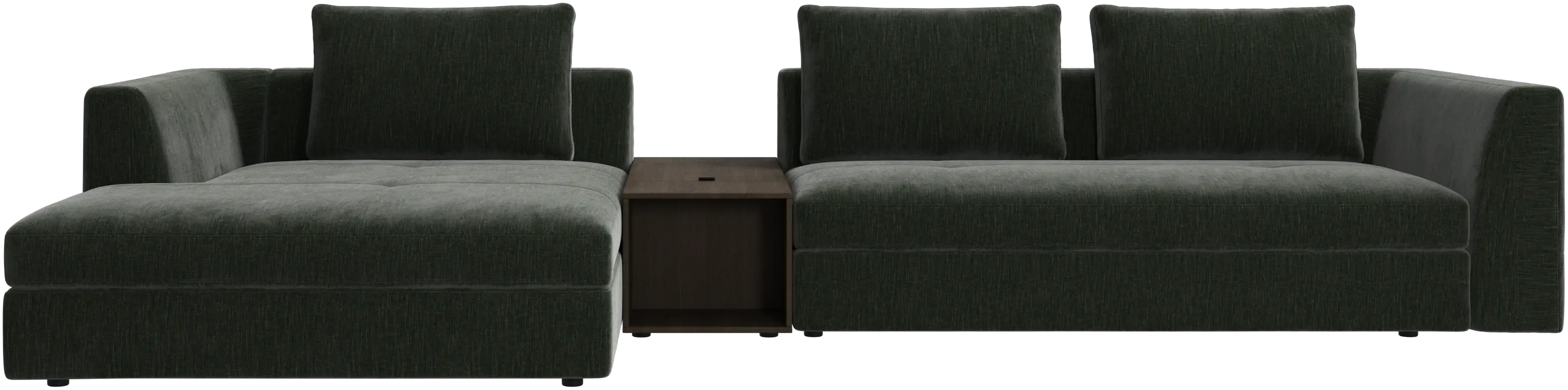Bergamo chaise longue sofa with storage