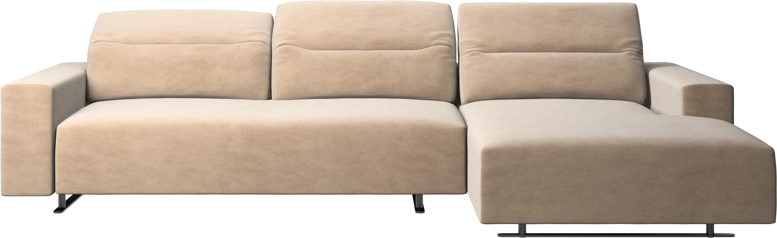 Hampton sofa with adjustable back and resting unit right side