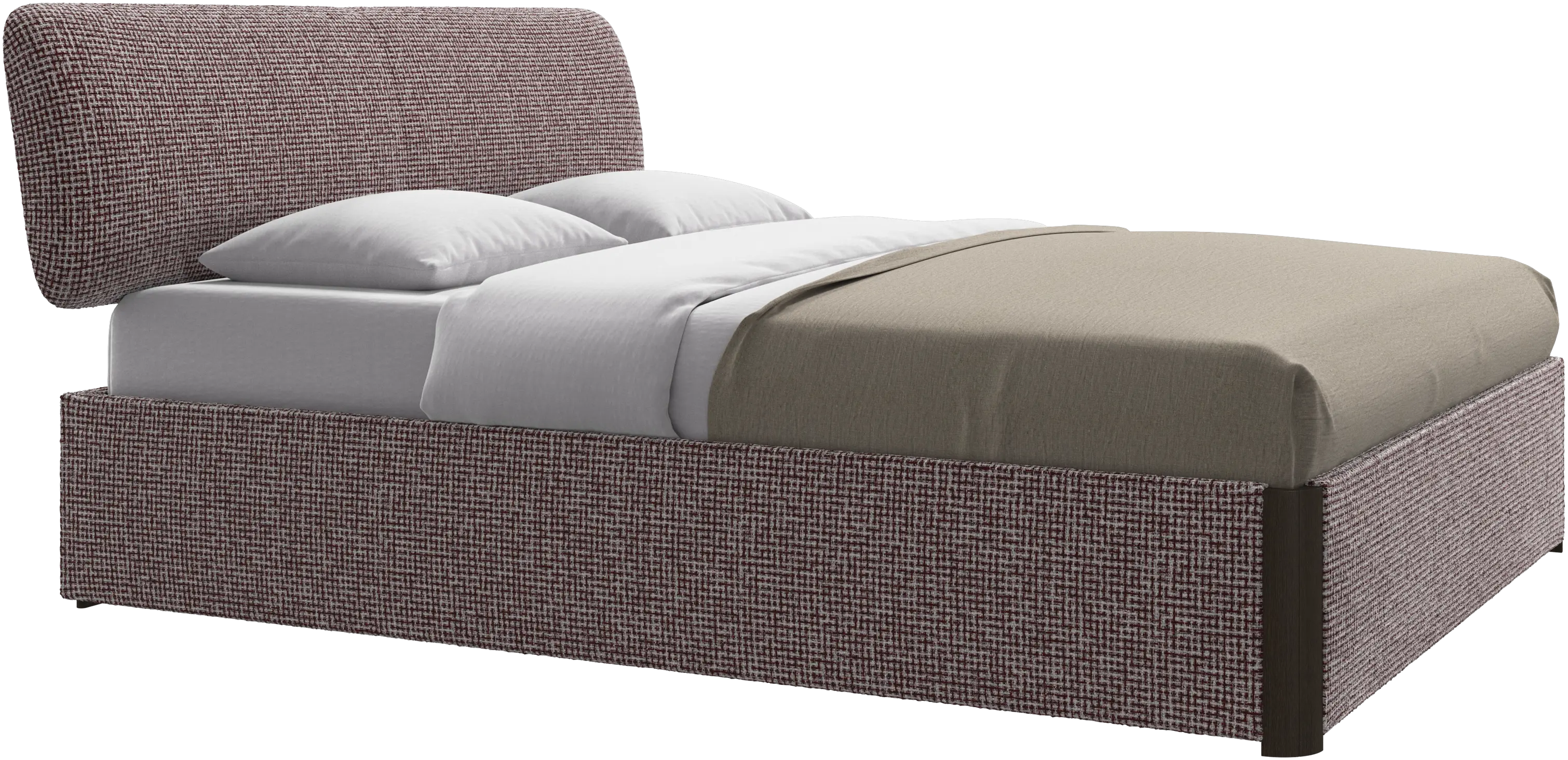 Element bed, bed-mounted headboard, with slats and storage solution, excl. mattress