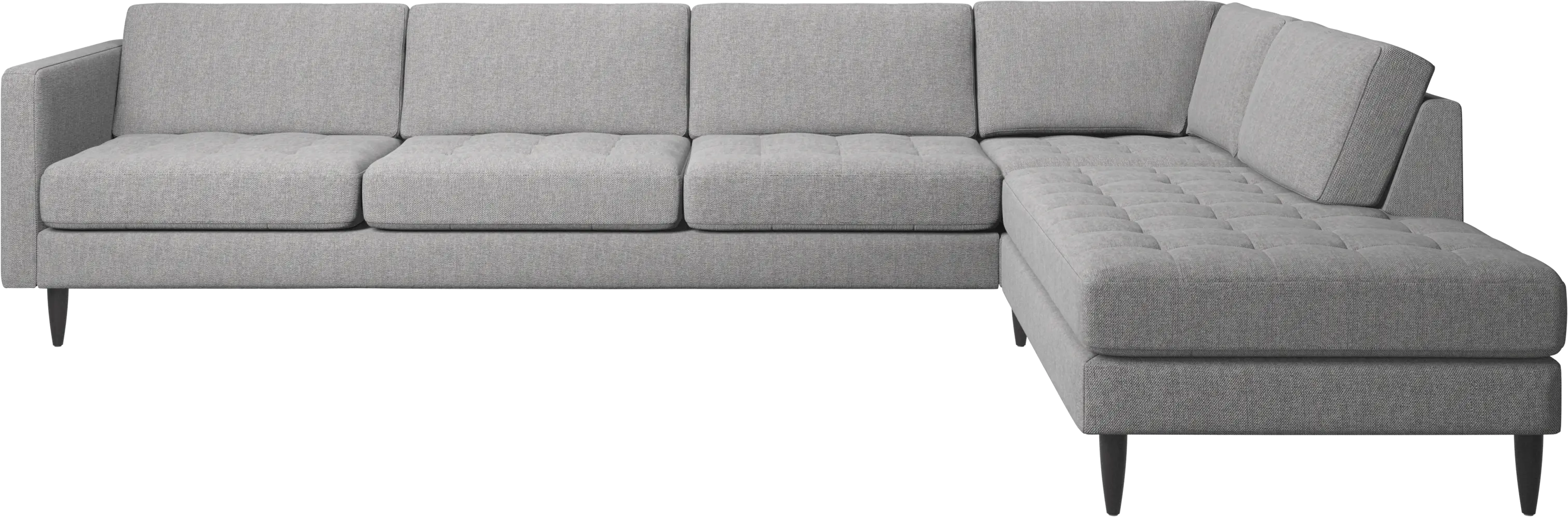 Osaka corner sofa with lounging unit, tufted seat