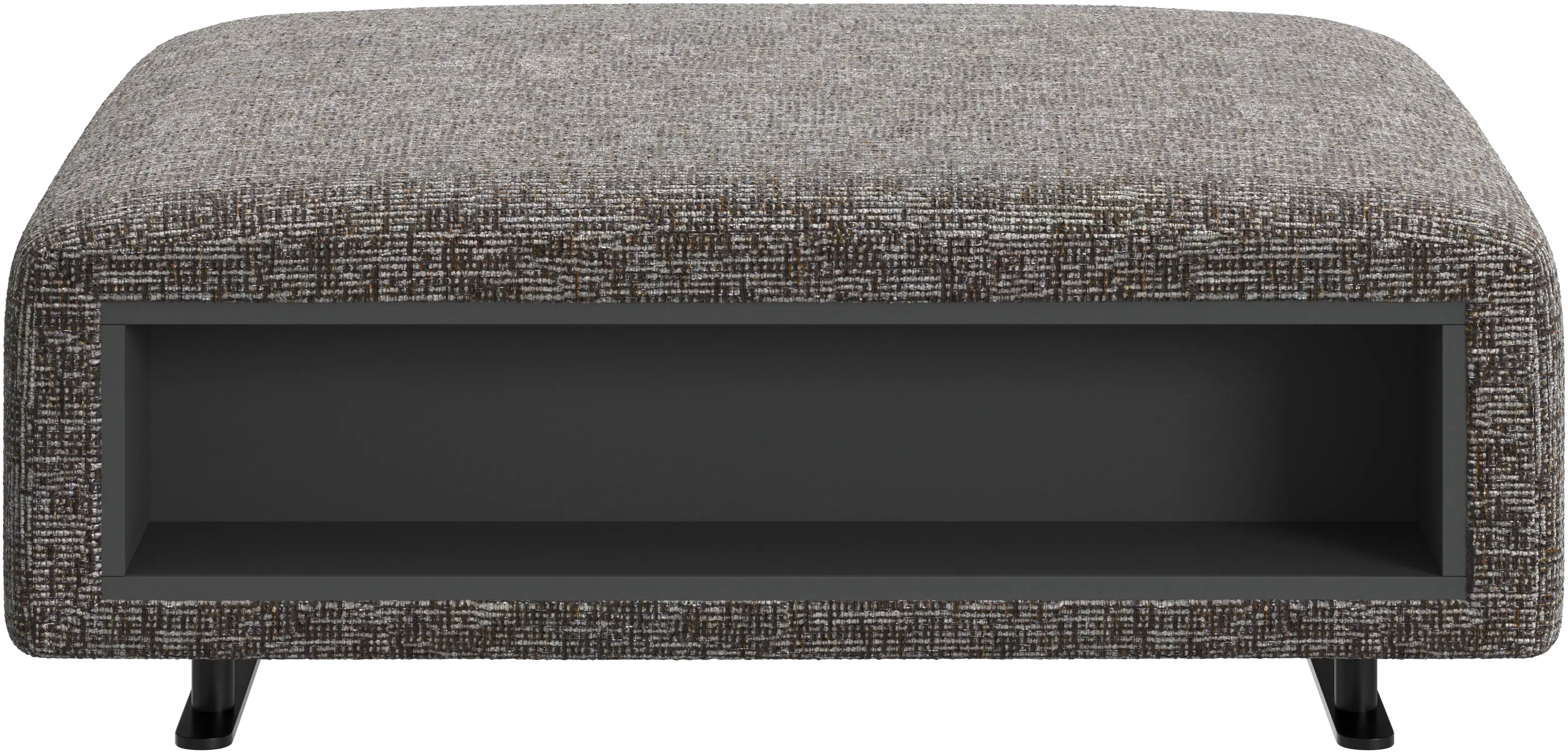 Hampton footstool with storage left and right sides