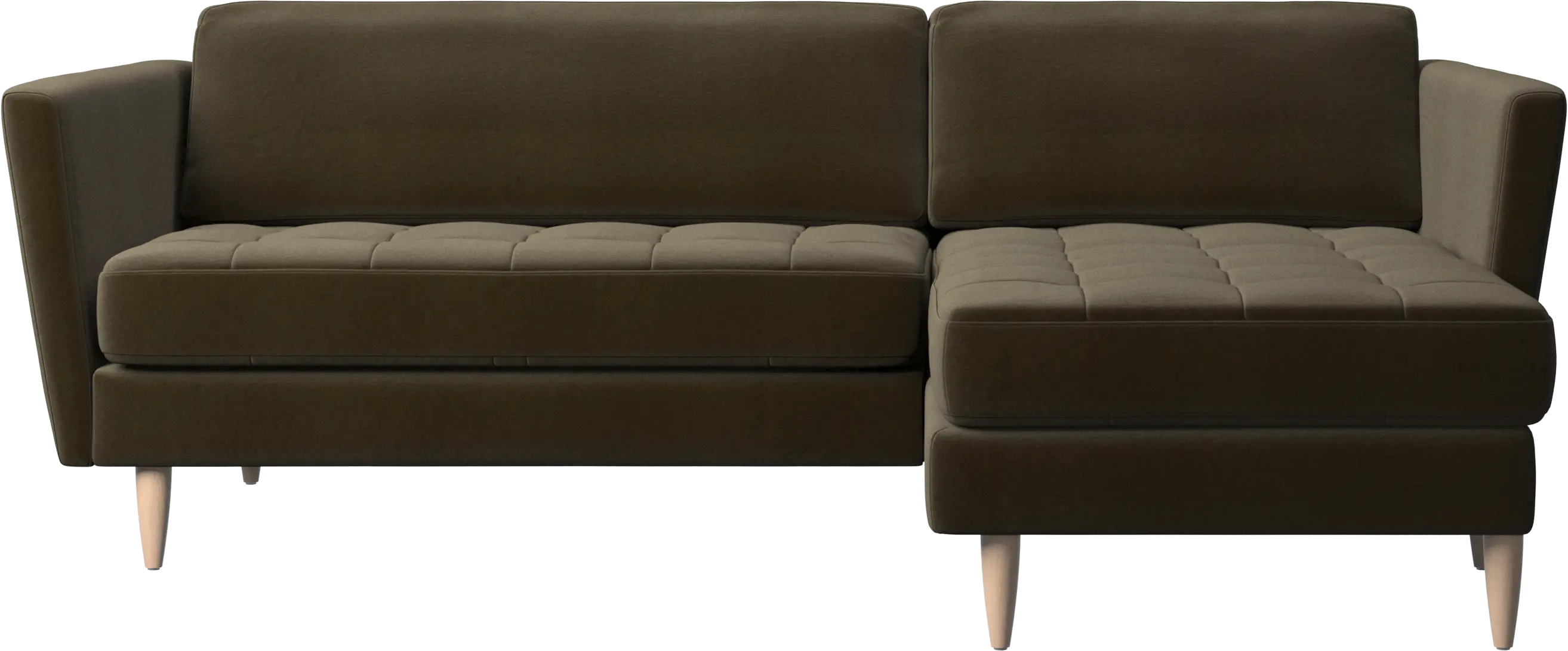 Osaka sofa with resting unit, tufted seat