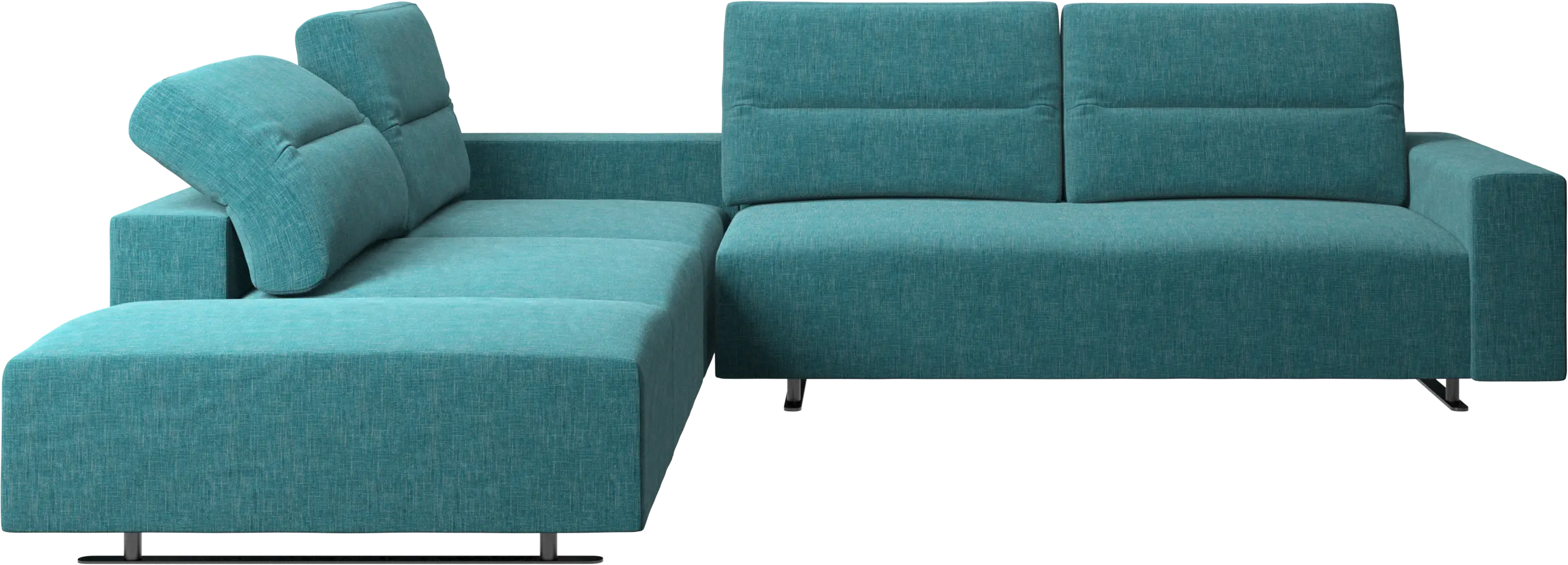 Hampton corner sofa with adjustable back and lounging unit
