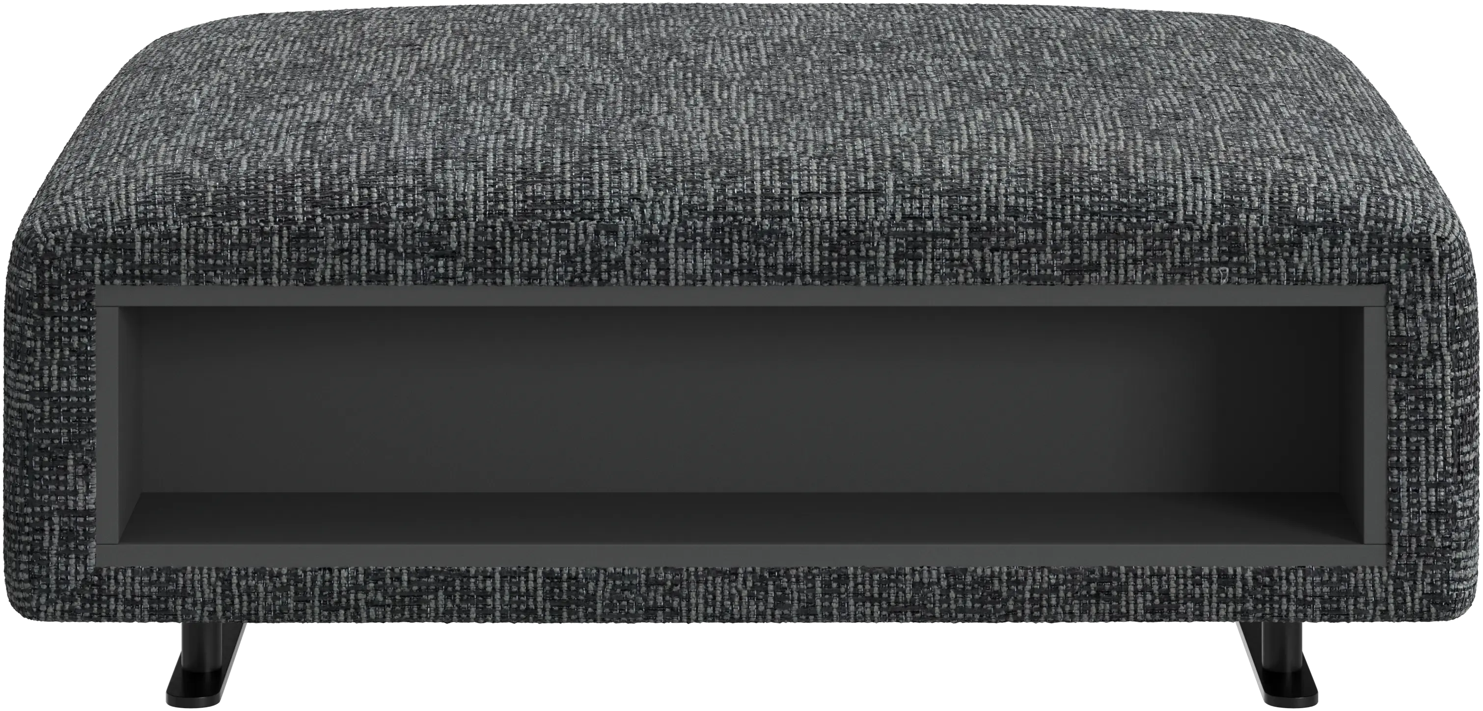 Hampton footstool with storage left and right sides