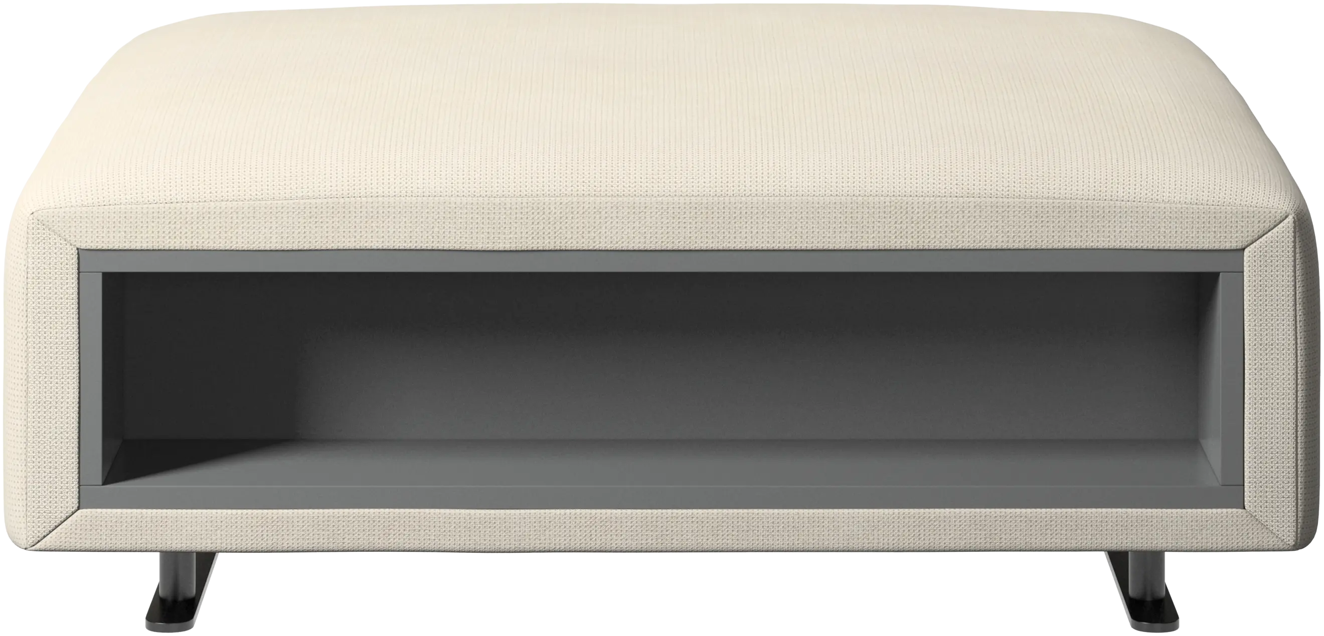 Hampton footstool with storage left and right sides