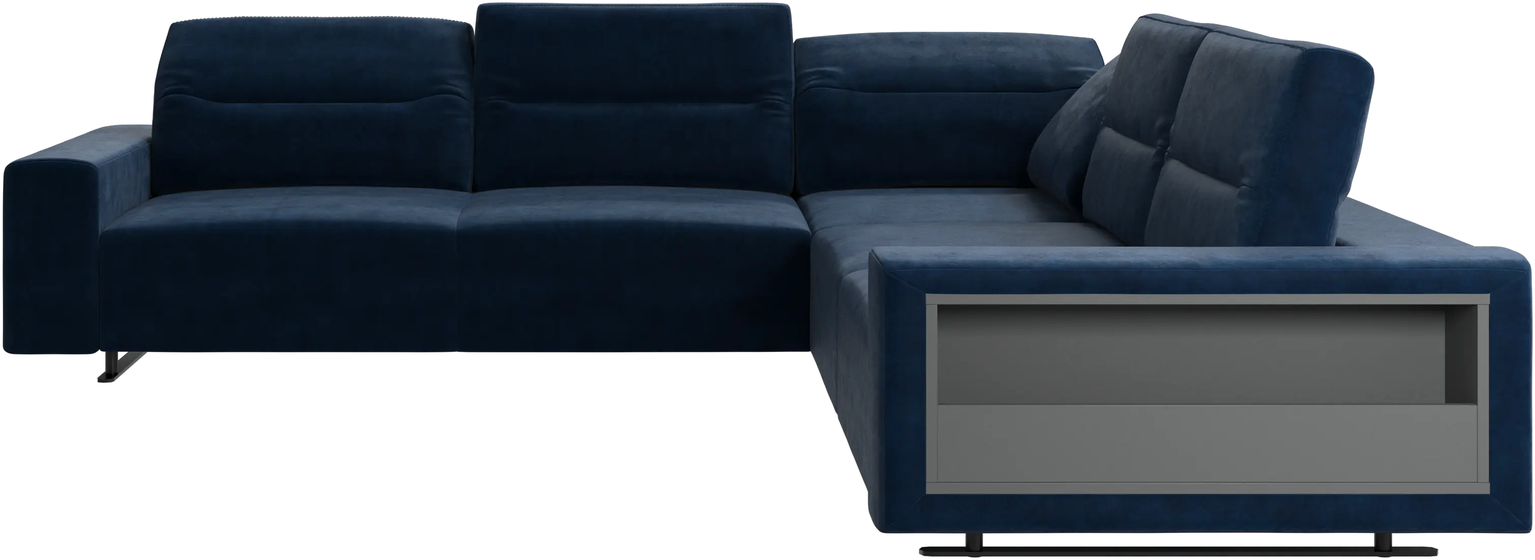 Hampton corner sofa with adjustable back and storage