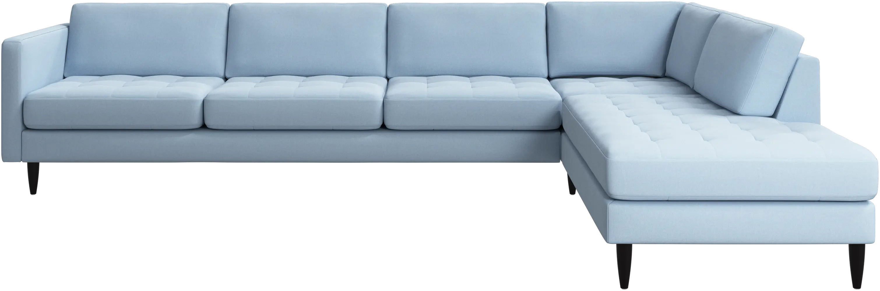Osaka corner sofa with lounging unit, tufted seat