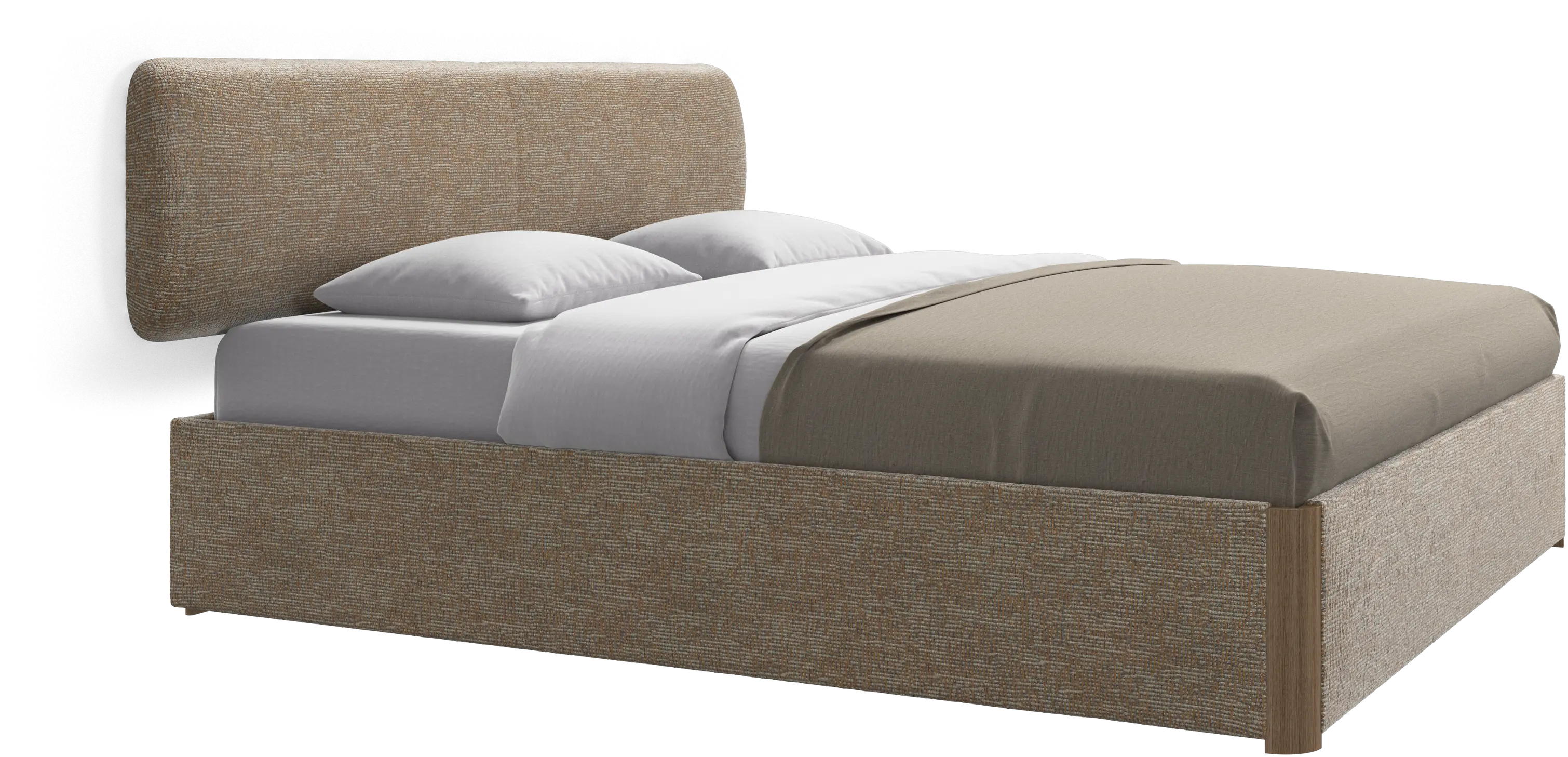 Element bed, wall-mounted headboard, with slats, excl. mattress