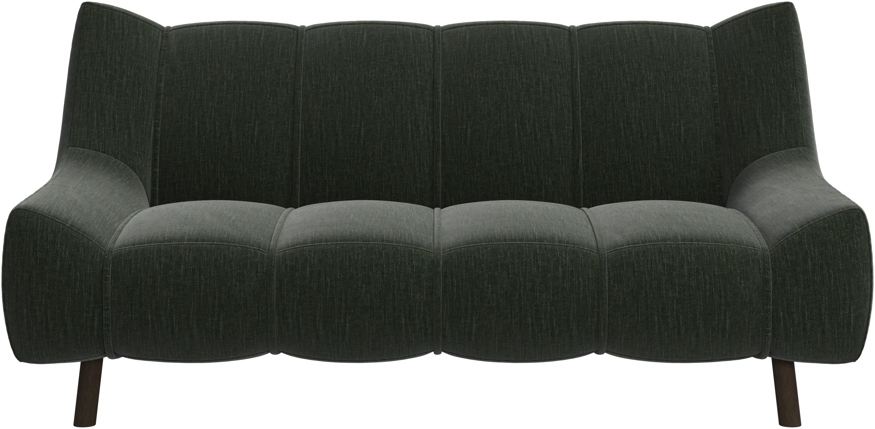 Canapé 2 places Nawabari, jambe en bois