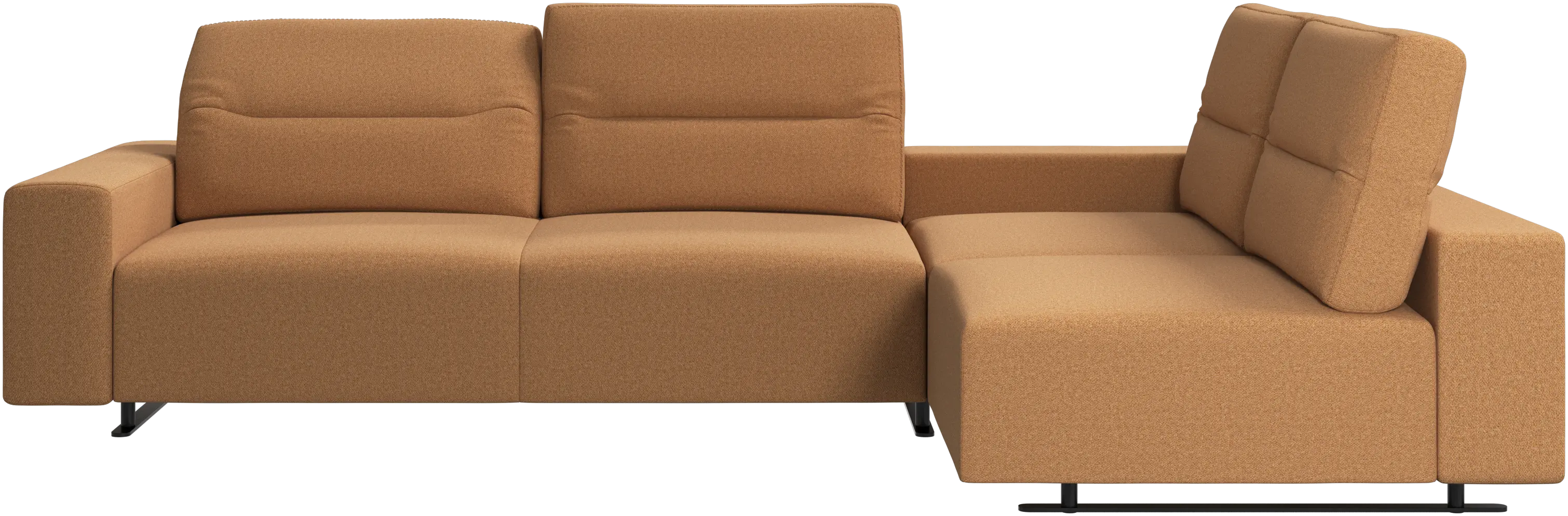 Hampton corner sofa with adjustable back and storage on left side