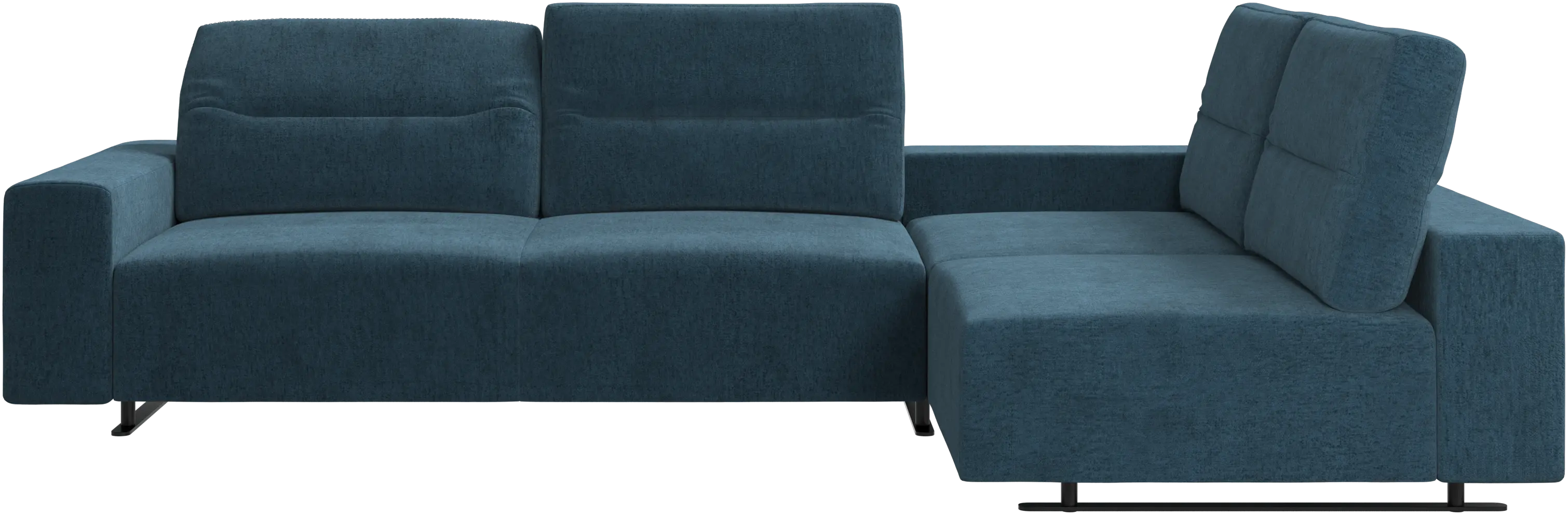 Hampton corner sofa with adjustable back and storage on left side
