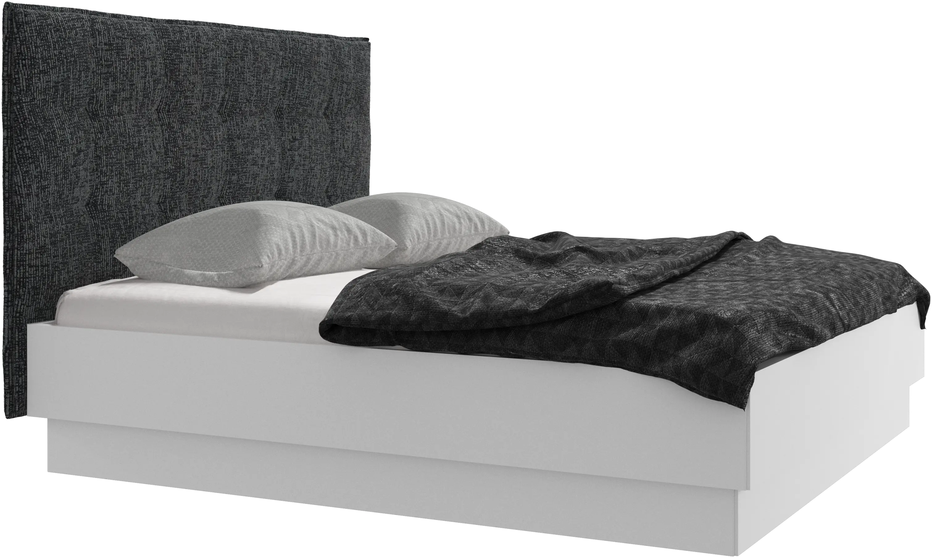 Cama con canapé Lugano, estructura elevable y tablado, no incluye colchón