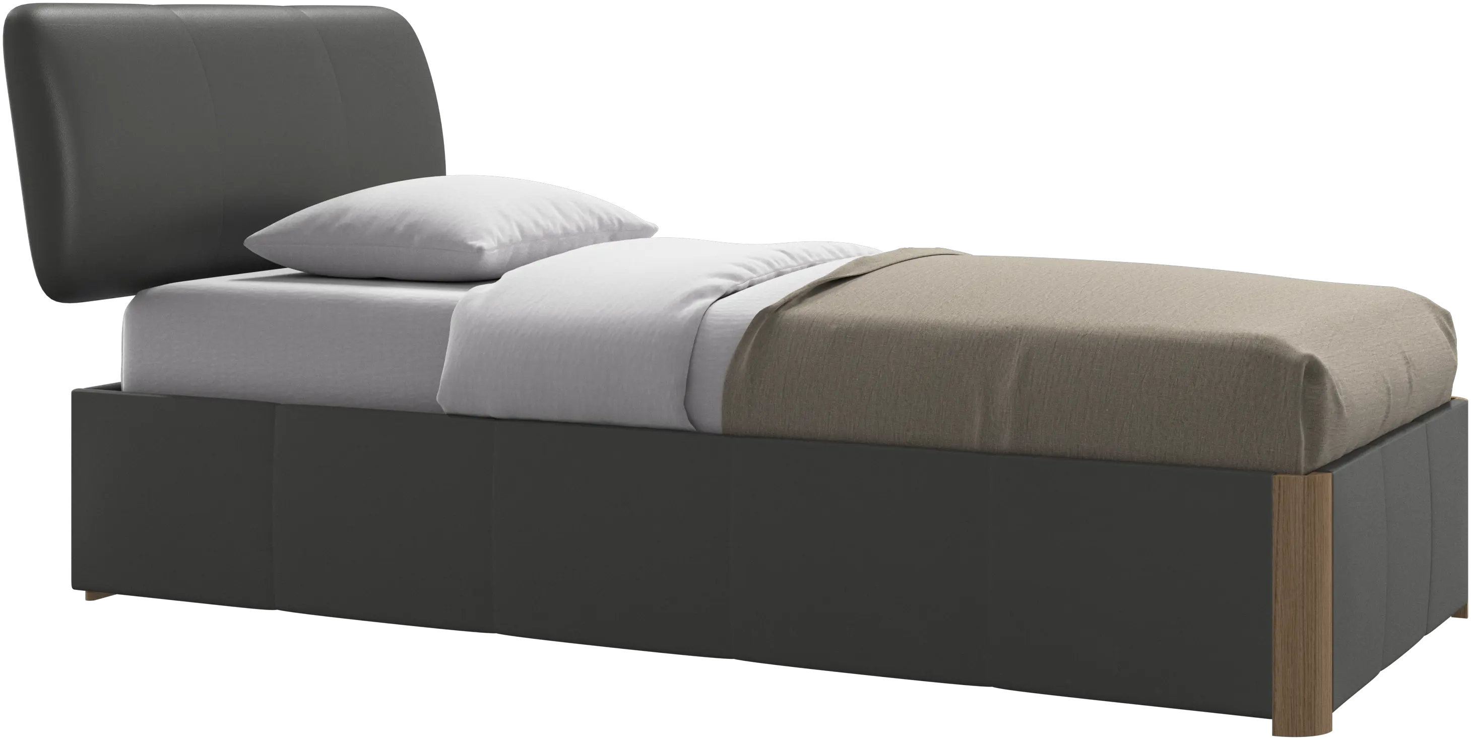 Element bed, bed-mounted headboard, with slats, excl. mattress