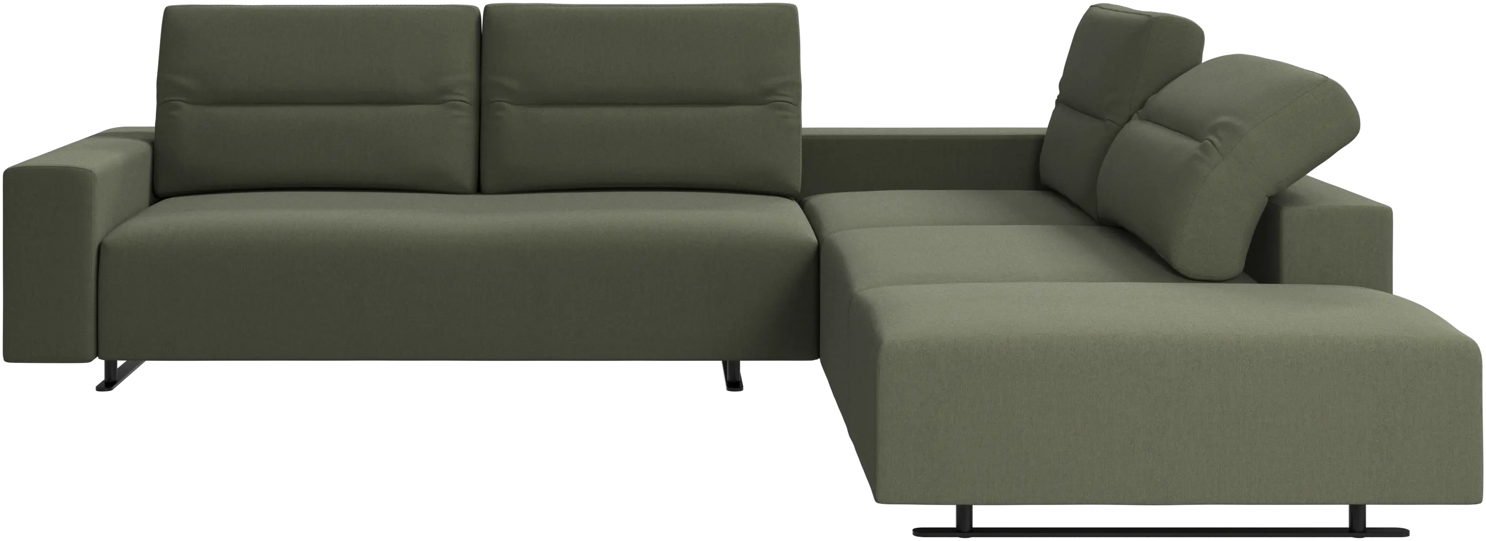 Hampton corner sofa with adjustable back and lounging unit