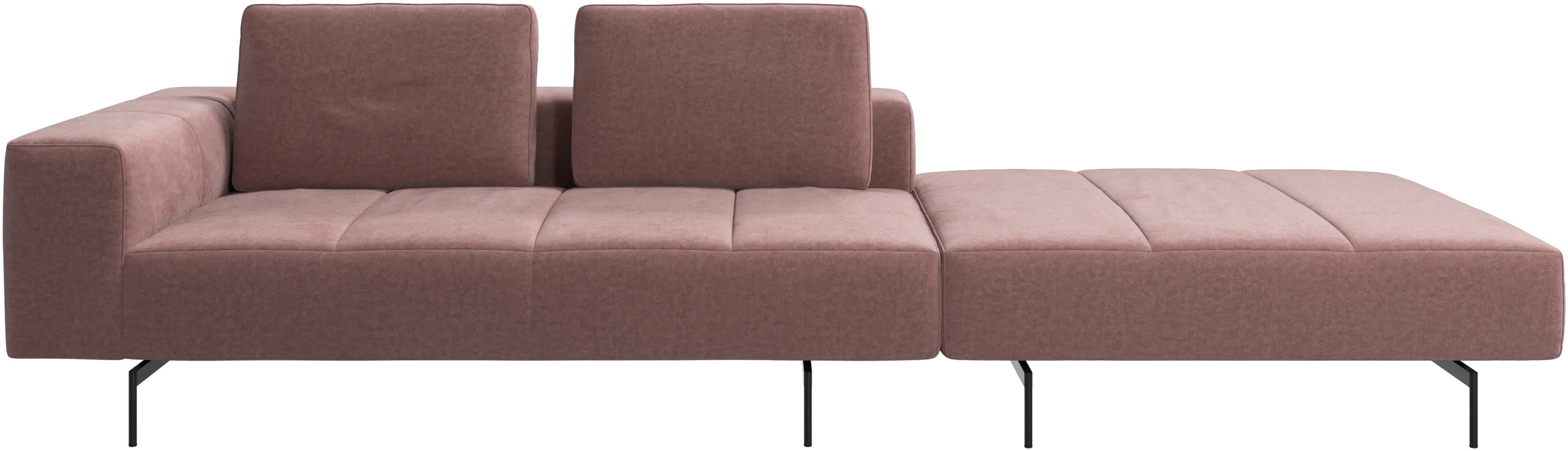 Amsterdam sofa with footstool on right side