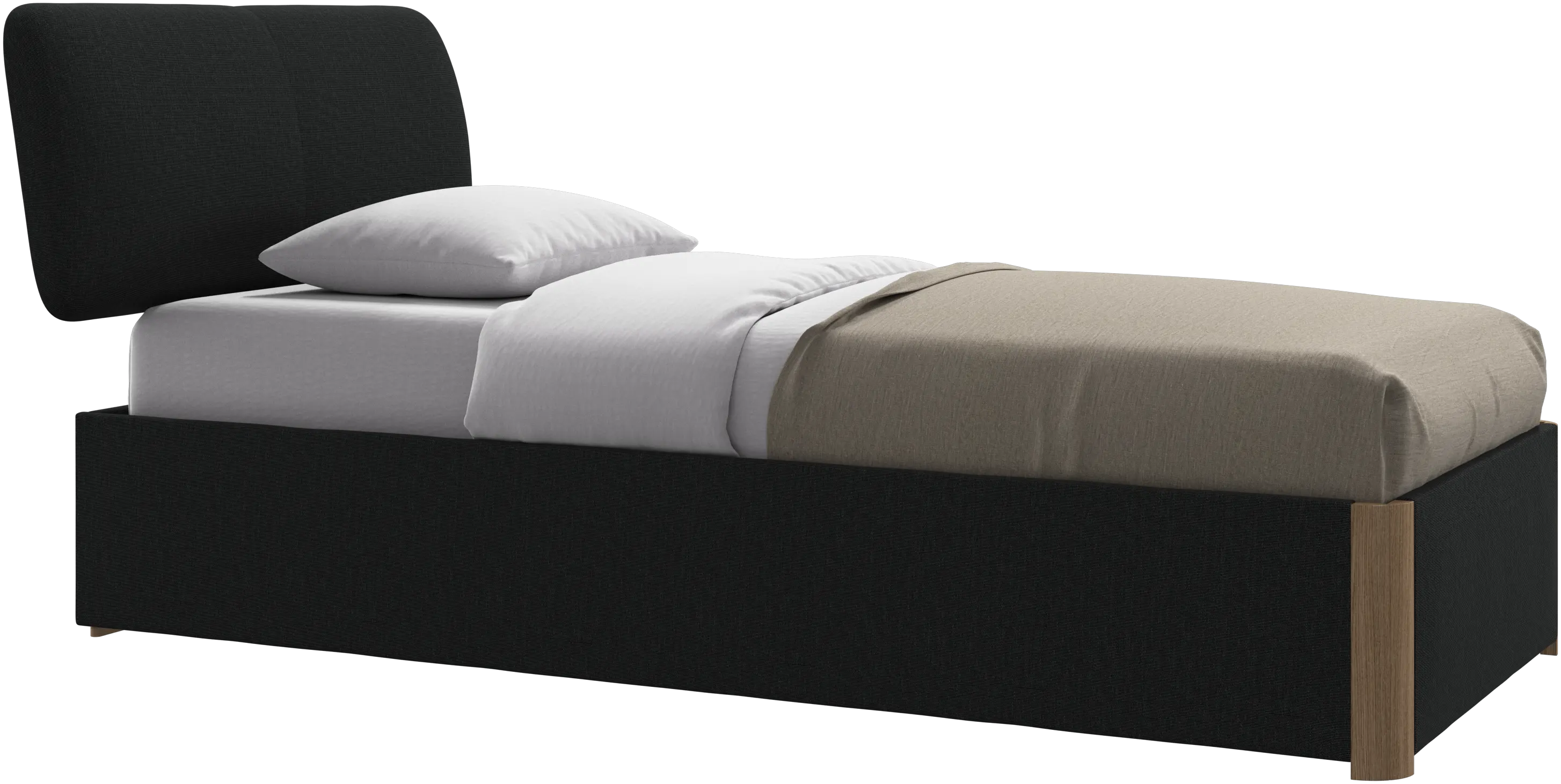 Element bed, bed-mounted headboard, without slats, excl. mattress