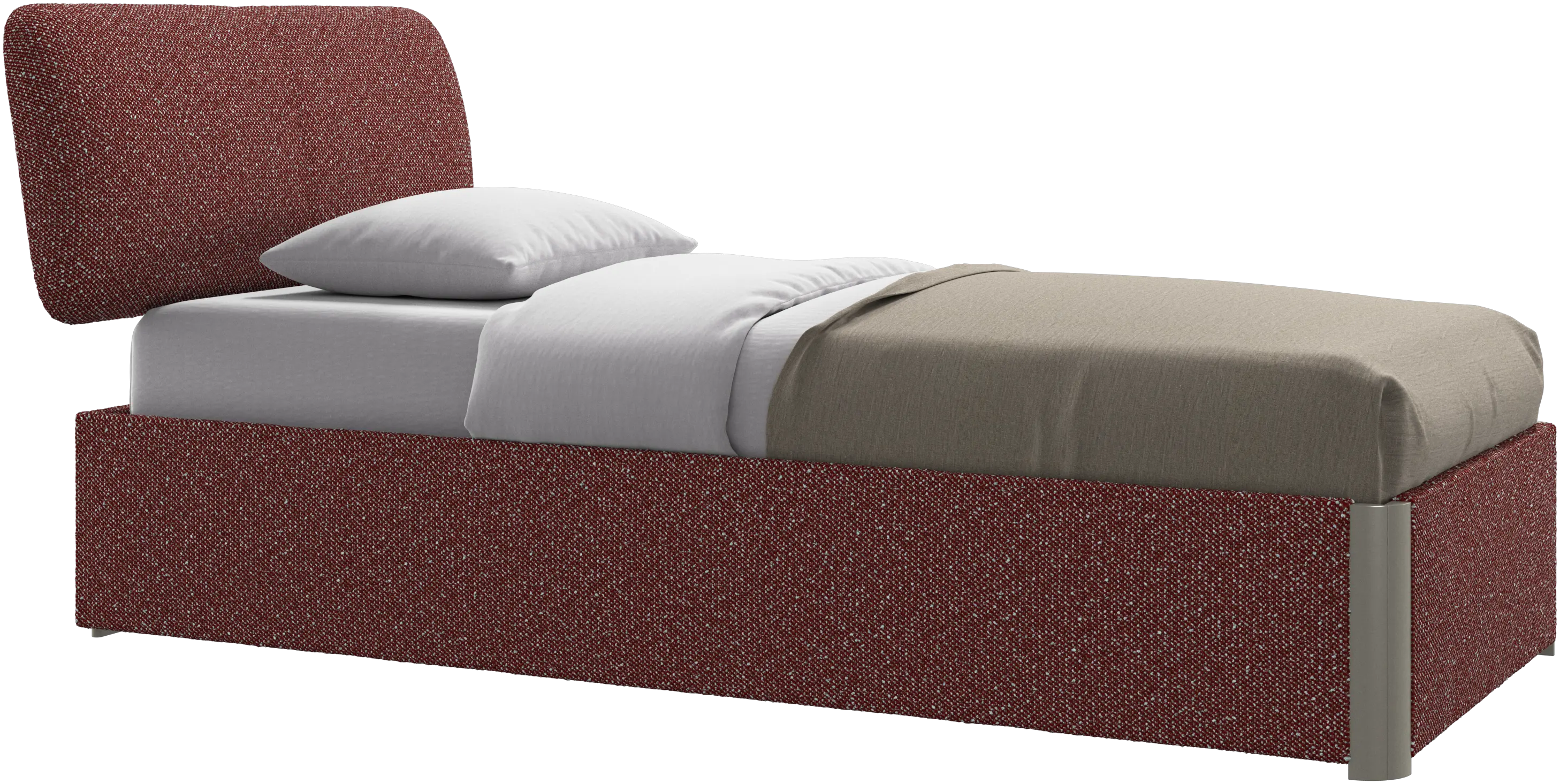 Element lit, tête de lit fixée au lit, sans lattes, excl. matelas