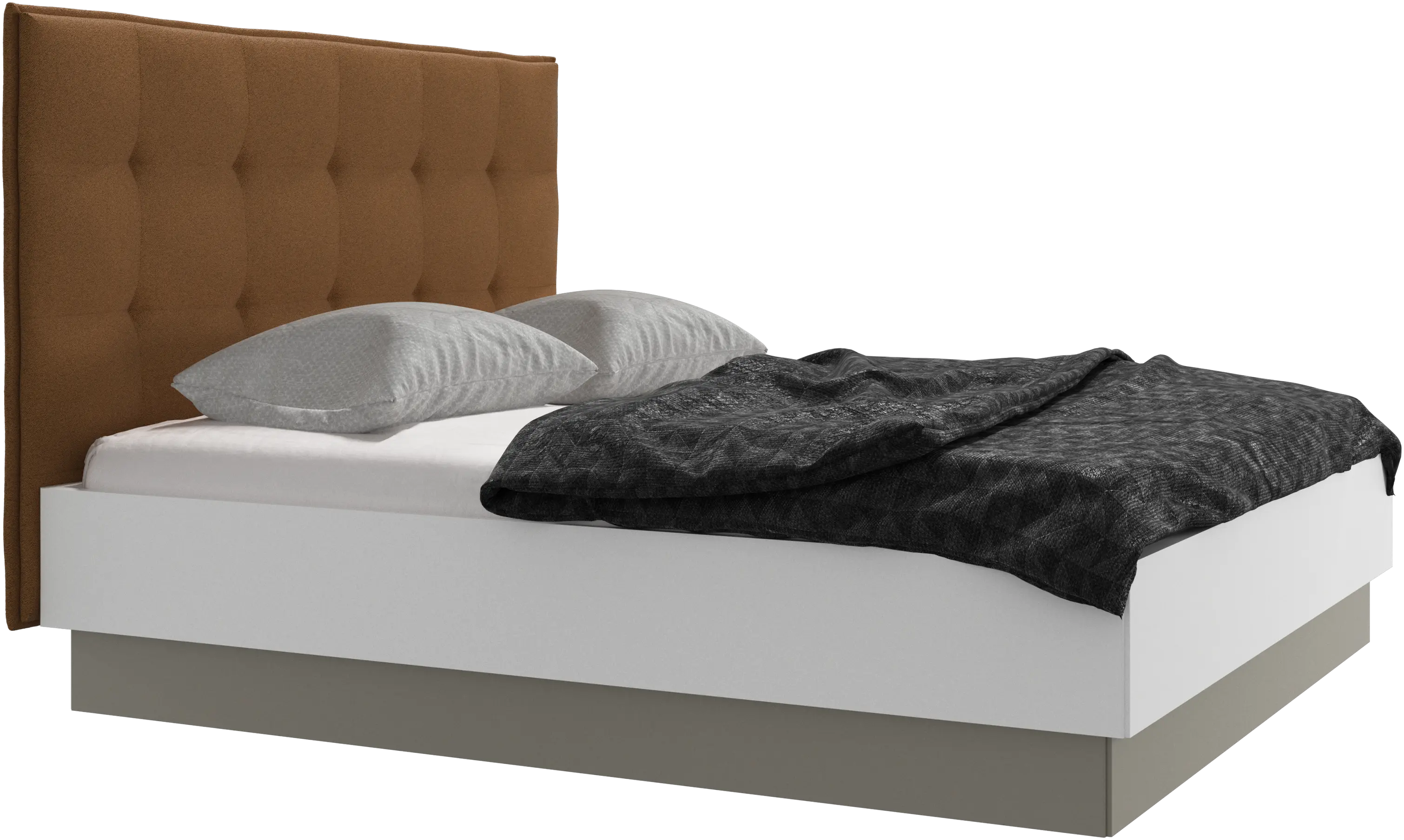 Lugano storage bed with lift-up frame and slats, excl. mattress